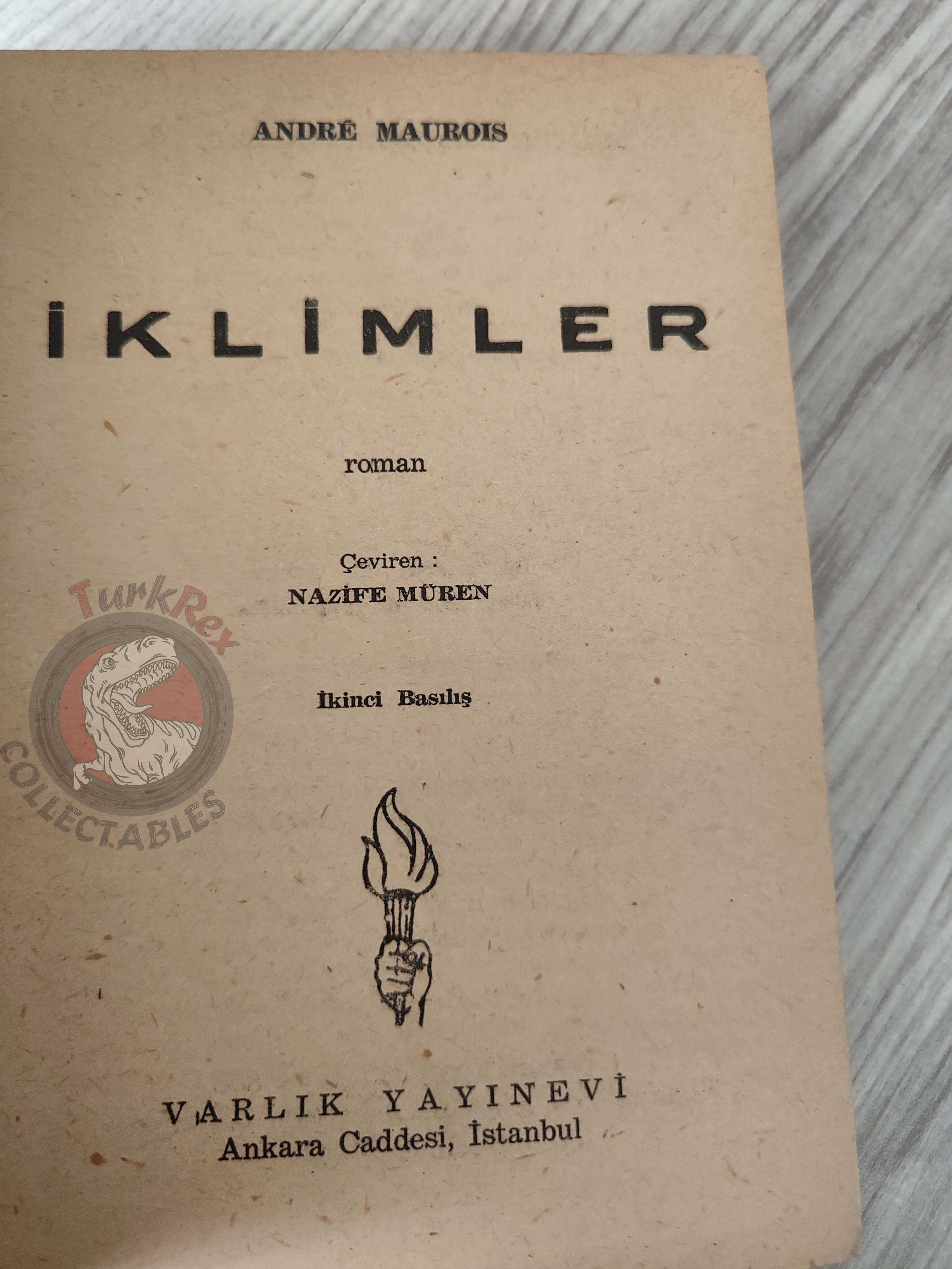 André Maurois – Climates 1961 Turkish Book Turkey