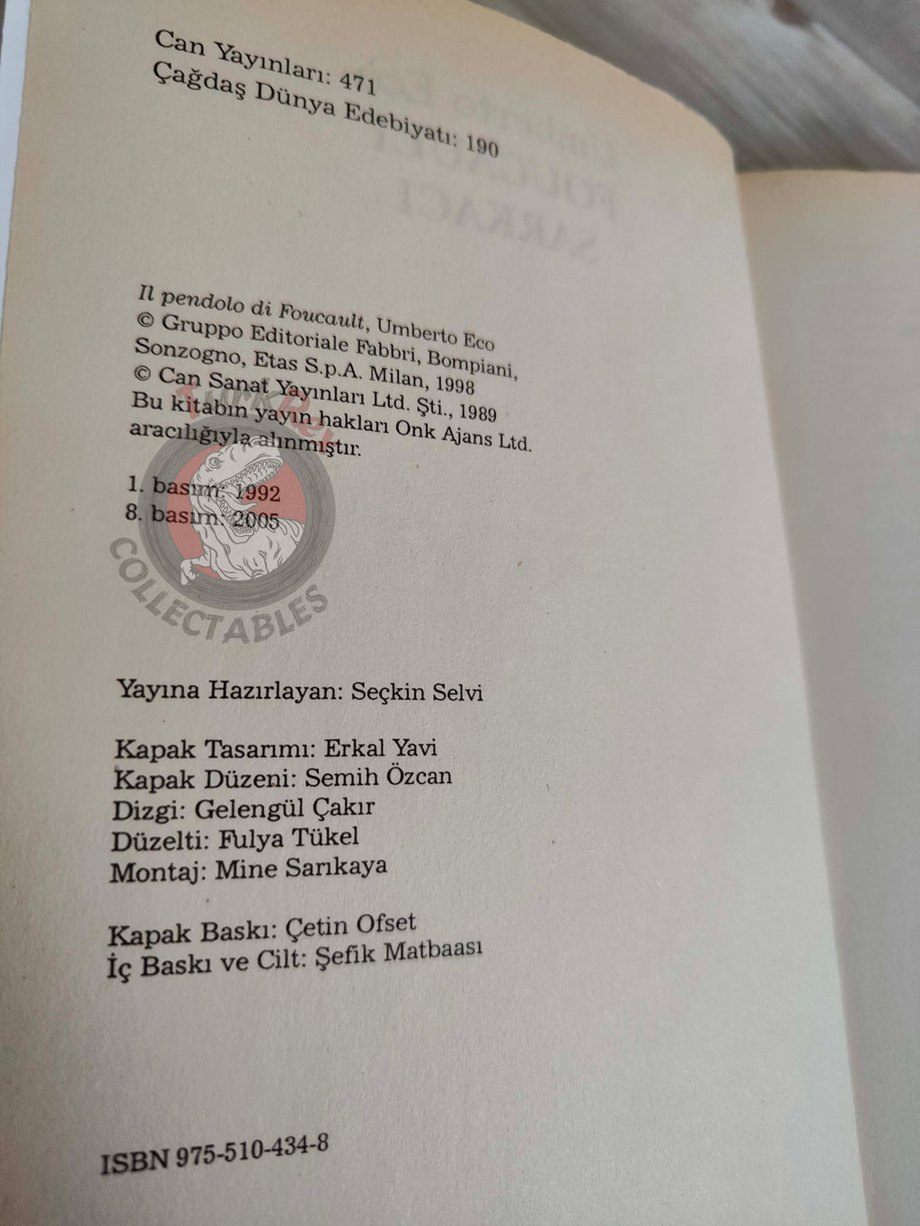 Umberto Eco – Foucault’s Pendulum 2005 Turkish Book Turkey