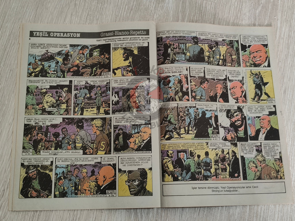 Milliyet Çizgi Roman #6 1988 Turkish Comic Turkey Belle Star Mr. Abernathy Green Force Five
