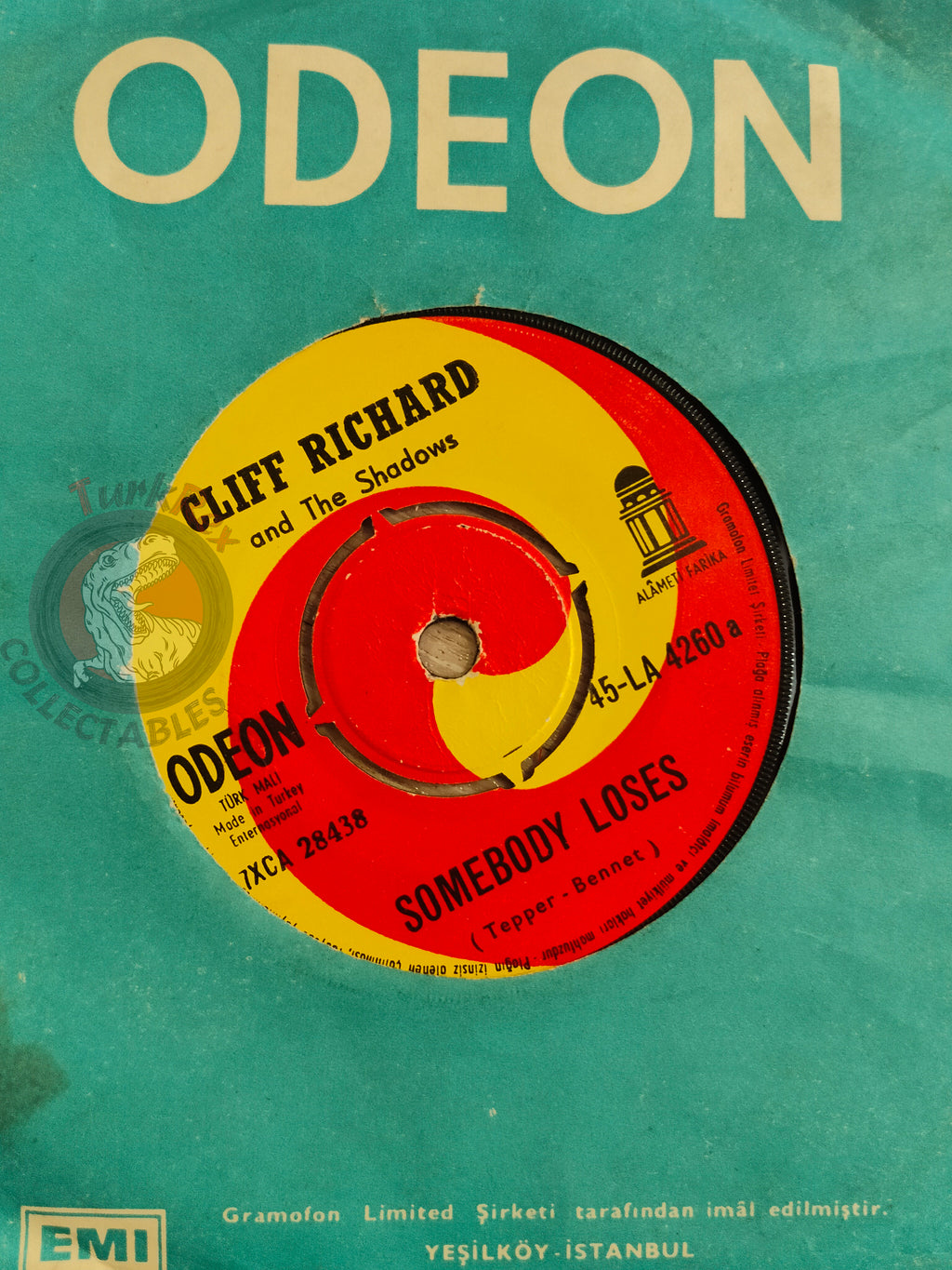 Cliff Richard And The Shadows – Somebody Loses 7" Turkish Pressing Vinyl Turkey Edition
