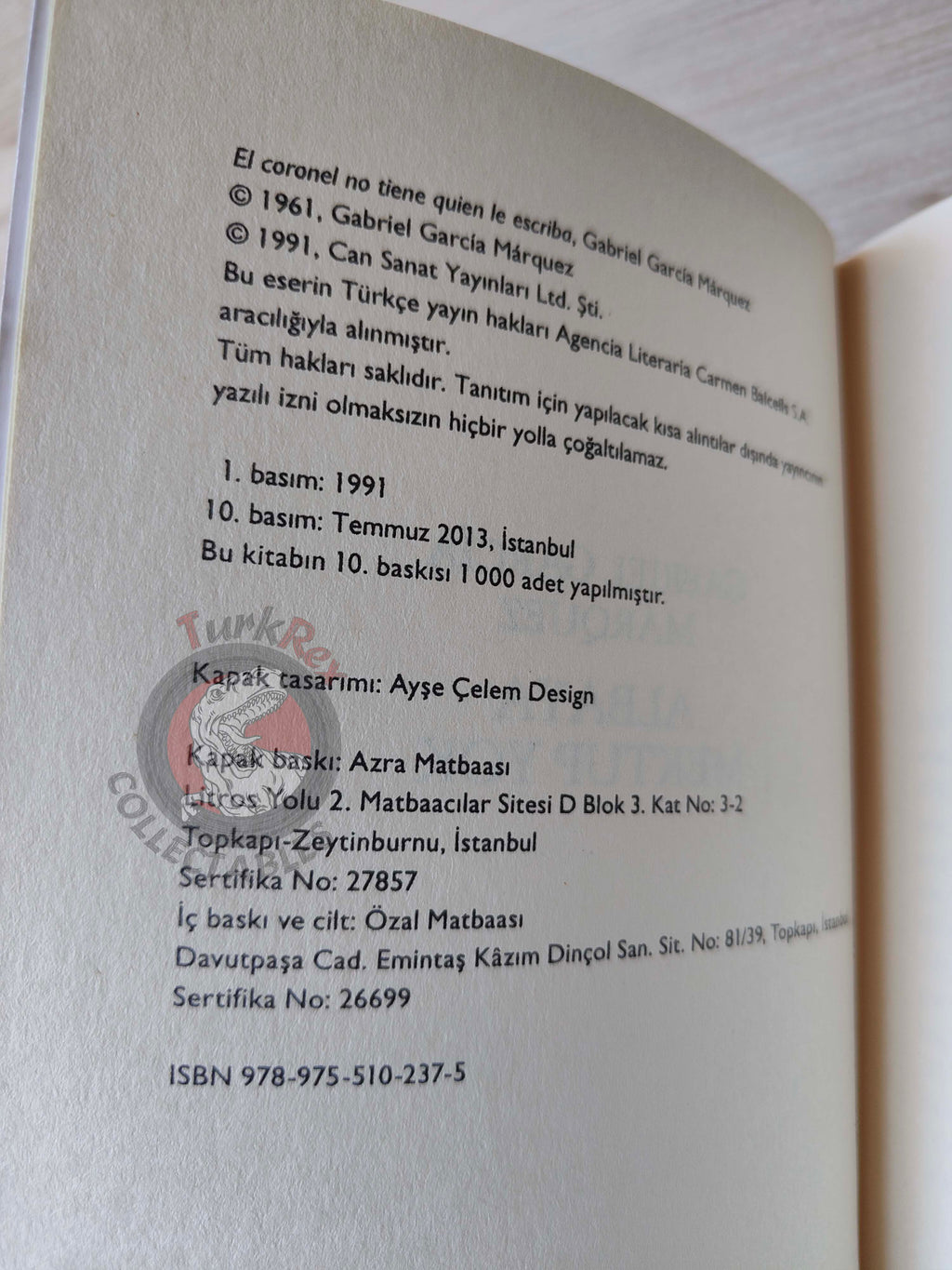 Gabriel García Márquez – No One Writes To The Colonel 2013 Turkish Book Turkey