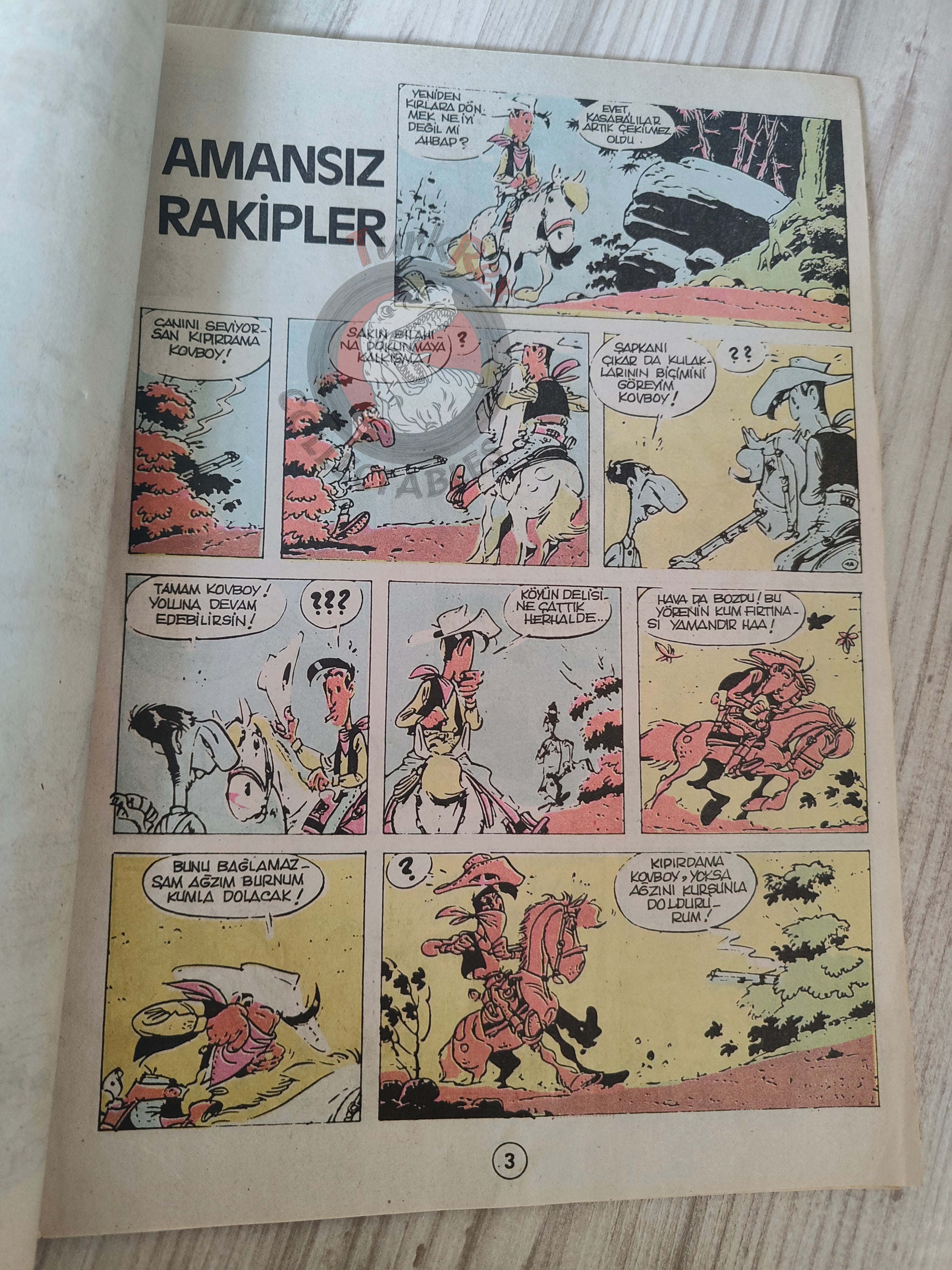 Lucky Luke #1 Les Rivaux de Painful Gulch 1990s Turkish Comic Turkey