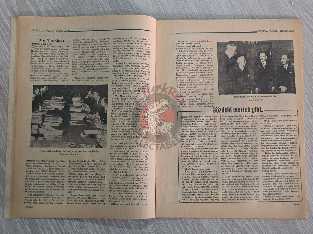Akis 1963 Abd al-Karim Qasim Turkish Magazine Turkey Revolution in Iraq Middle East