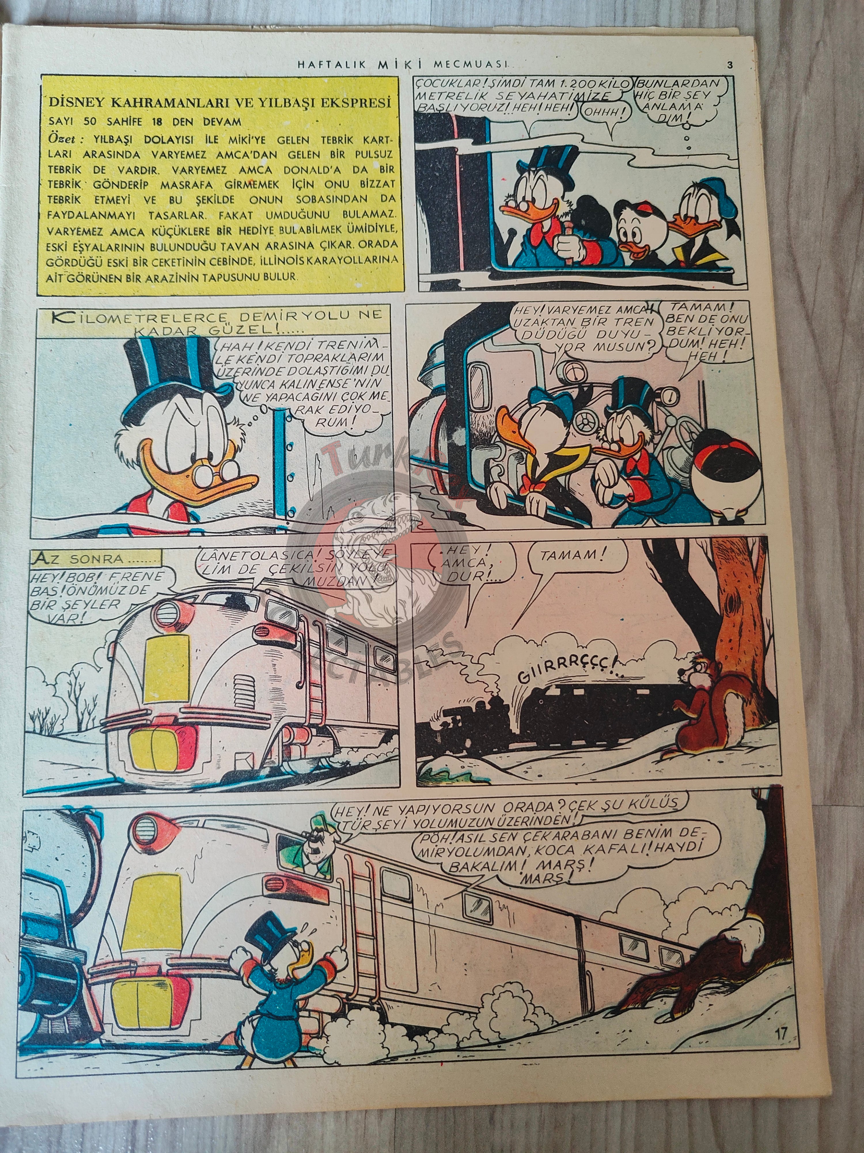 Mickey Mouse Mag #51 1962 Turkish Comic Turkey Walt Disney Donald Duck Goofy