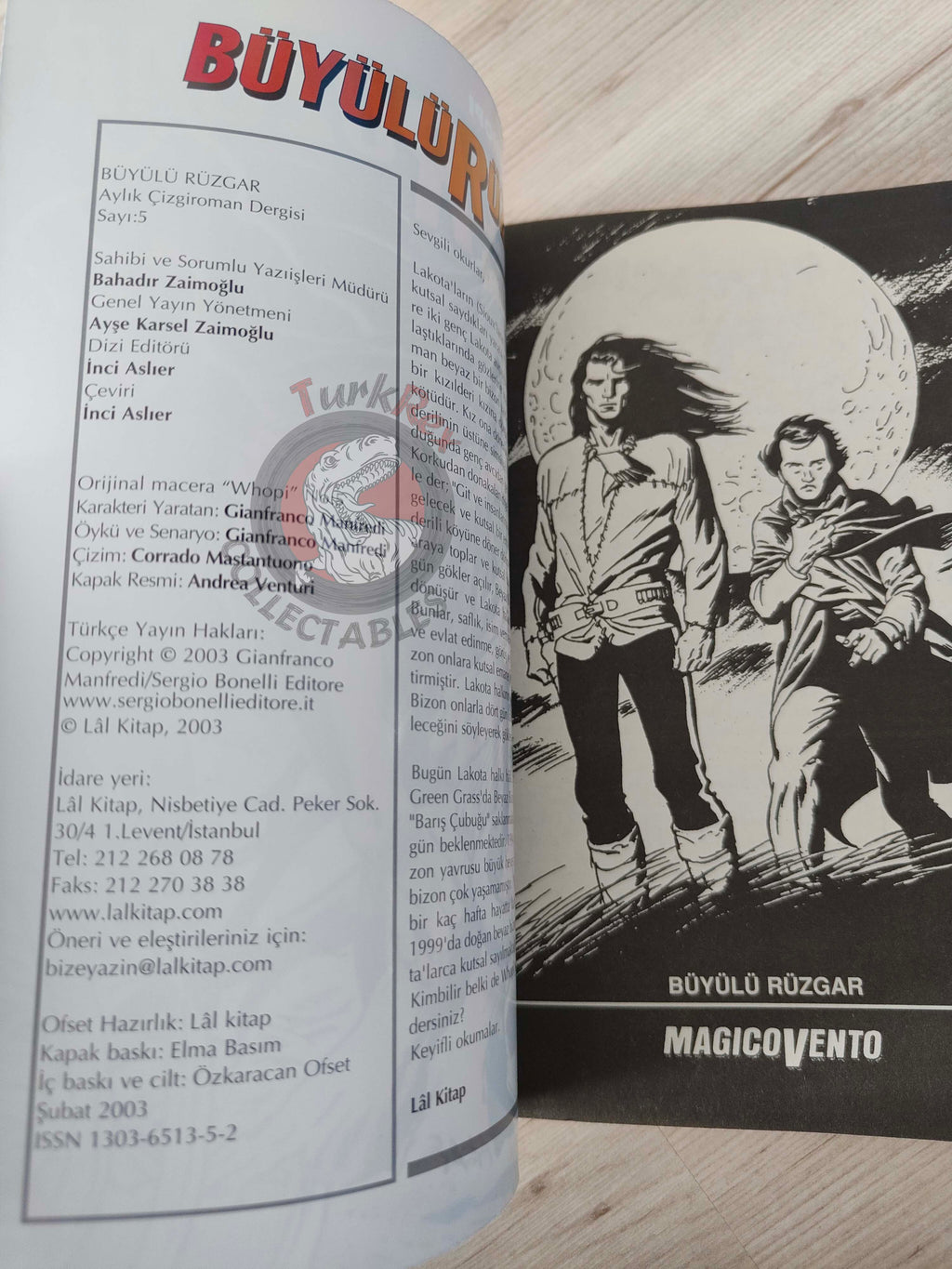 Magico Vento #5 Whopi 2003 Turkish Comic Turkey Bonelli