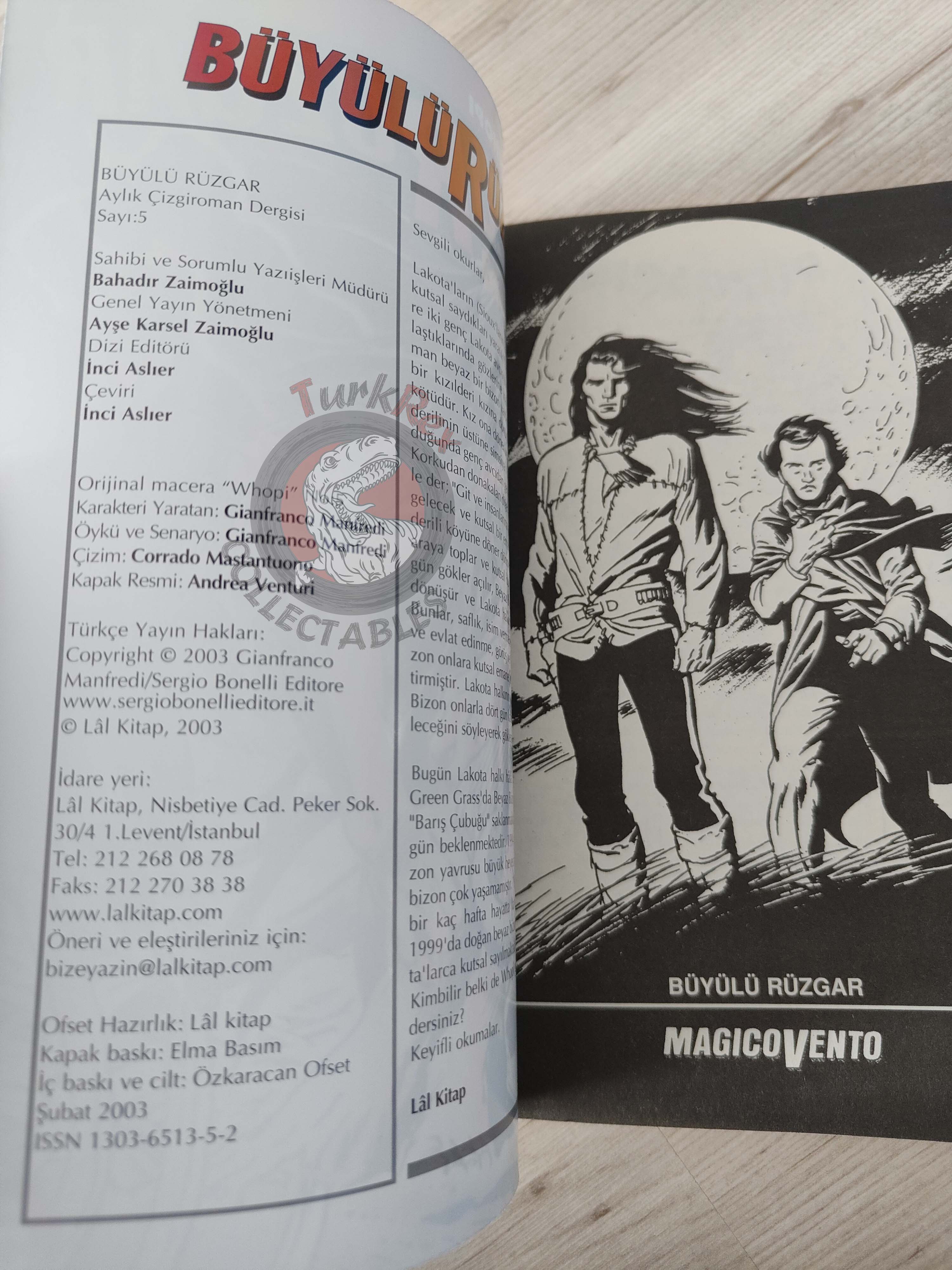 Magico Vento #5 Whopi 2003 Turkish Comic Turkey Bonelli
