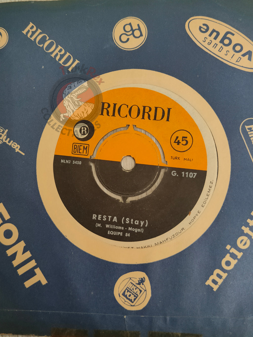 Equipe 84 – Resta (Stay) 7" Turkish Pressing Vinyl Turkey Edition