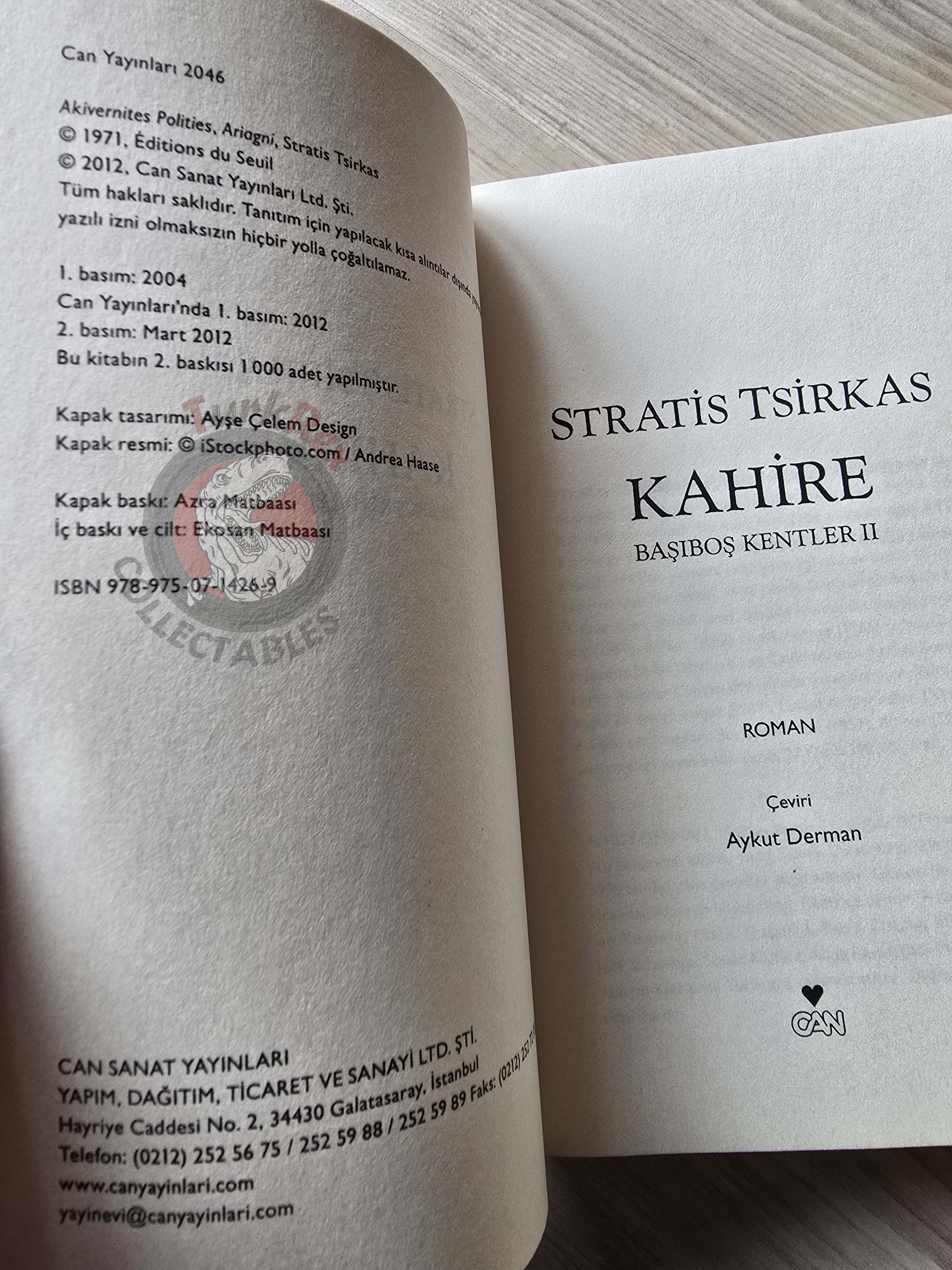 Stratis Tsirkas – Drifting Cities: Cairo 2012 Turkish Book Turkey