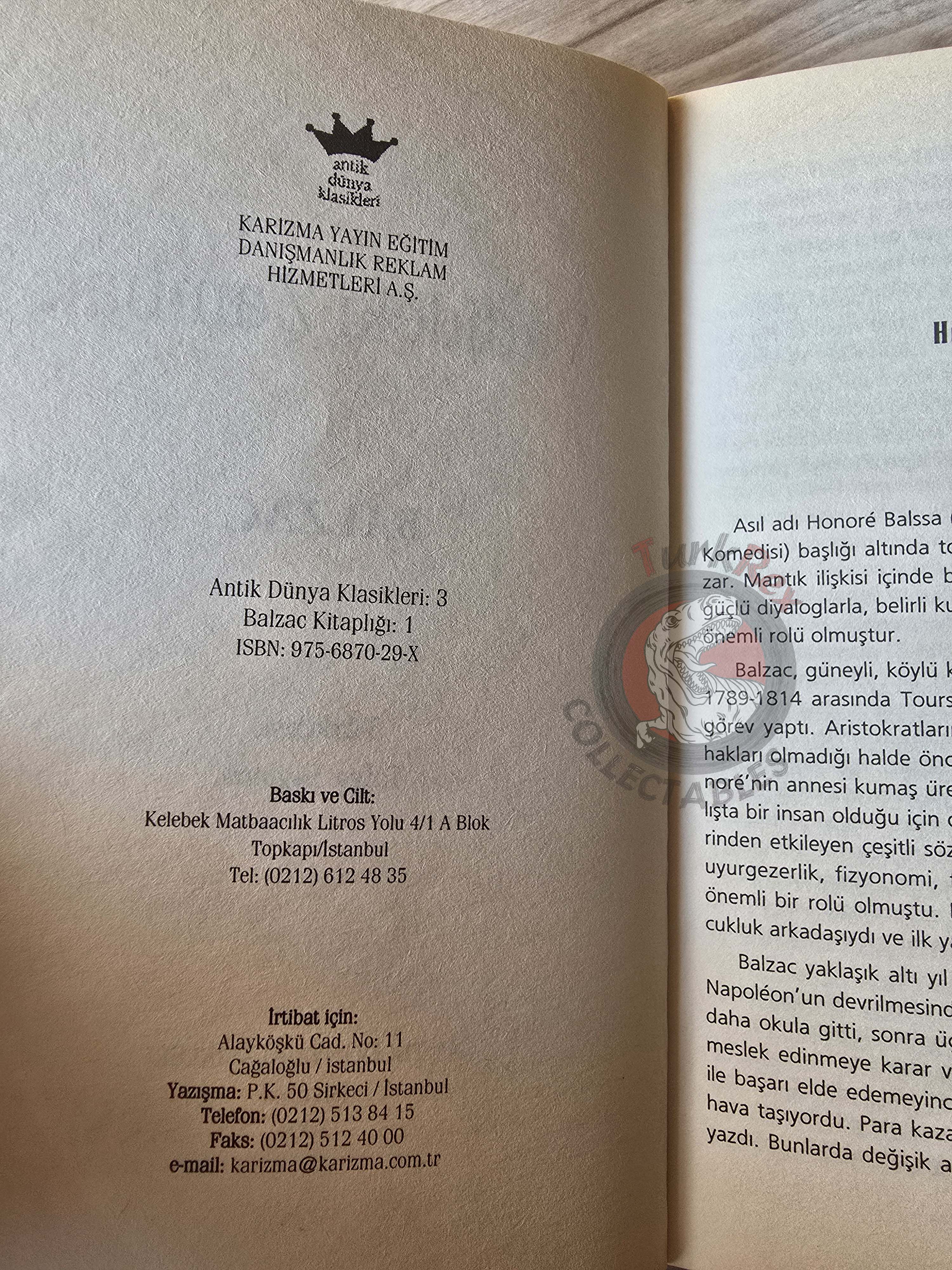 Honoré de Balzac – The Lily of the Valley Turkish Book Turkey
