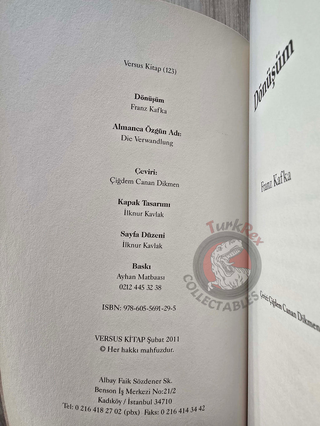 Franz Kafka – The Metamorphosis Turkish Book Turkey
