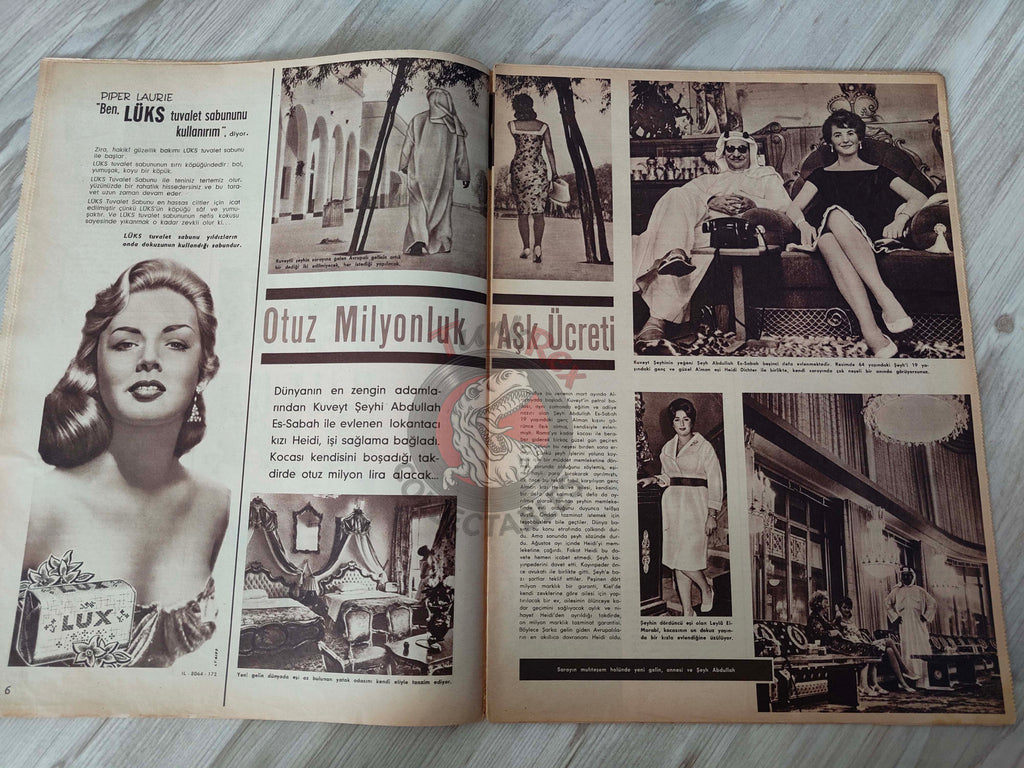 Hayat 1961 Elvis Presley and Barbara Eden Turkish Mag Turkey Prince Karim Aga Khan Kuwaiti Sheikh Abdullah Al-Sabah