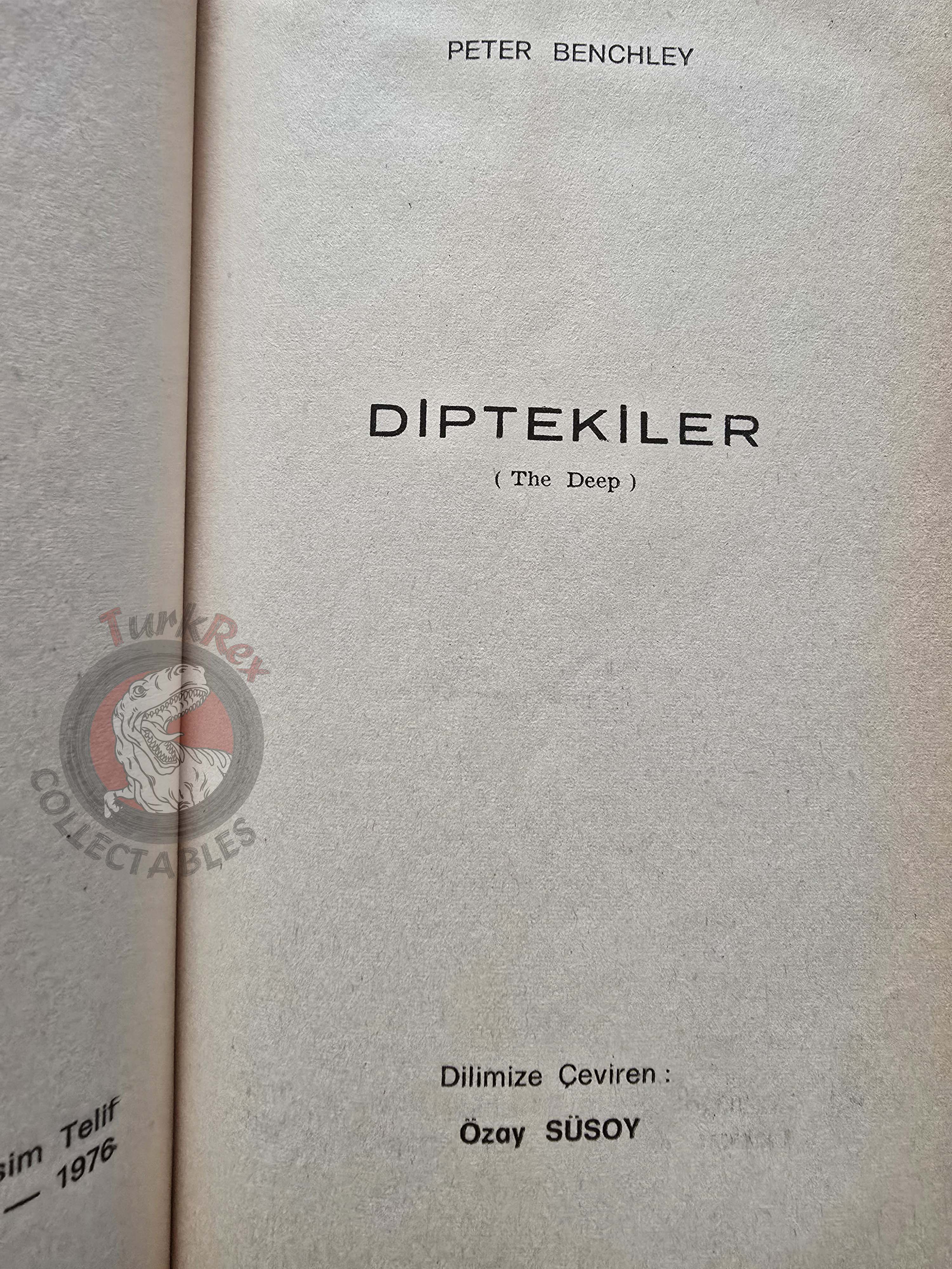 Peter Benchley  – The Deep 1976 1st Turkish Book Turkey