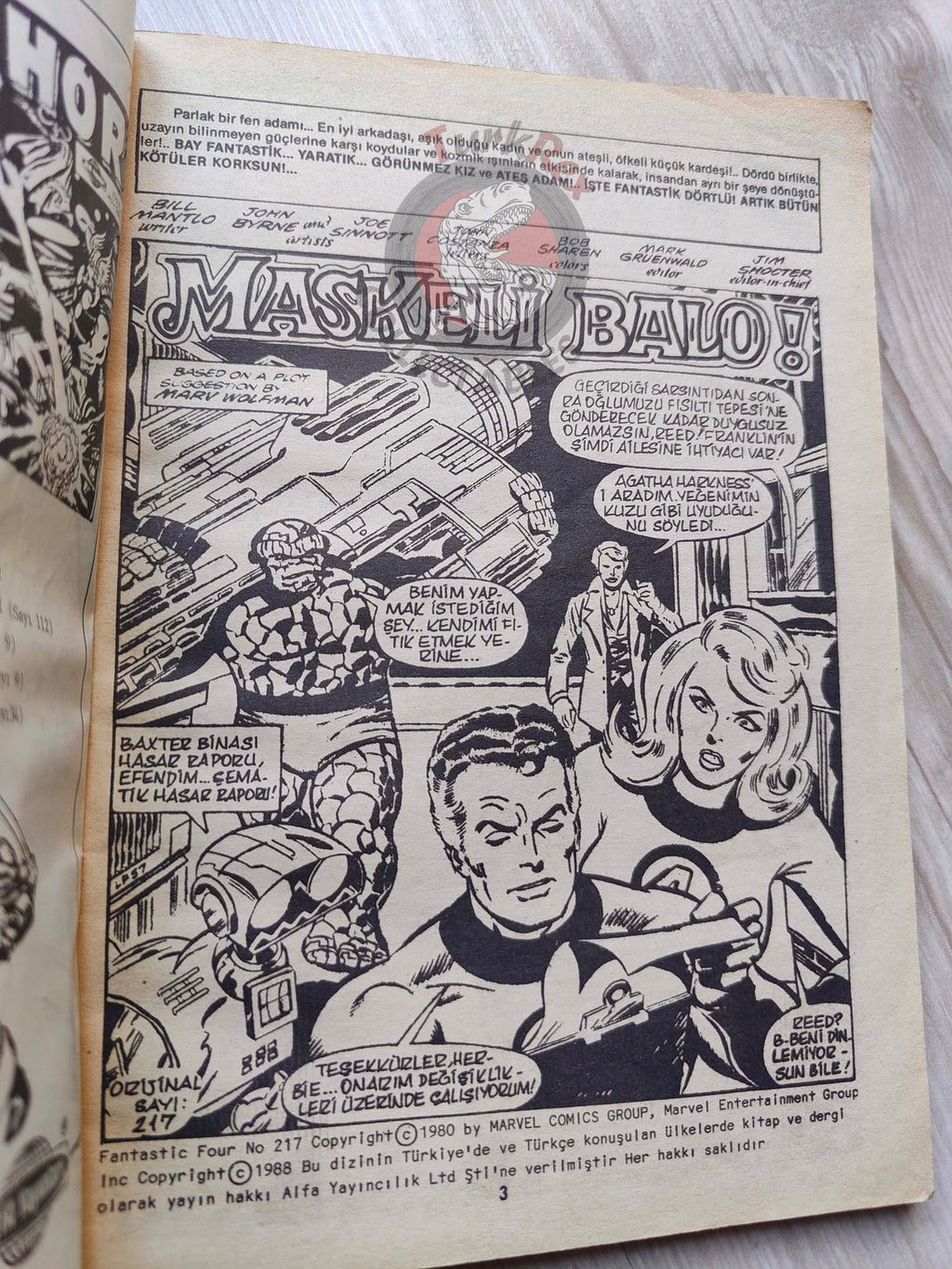 Fantastic Four #9 1988 Turkish Comic Turkey #217 #218 #219 #220 Spider-Man
