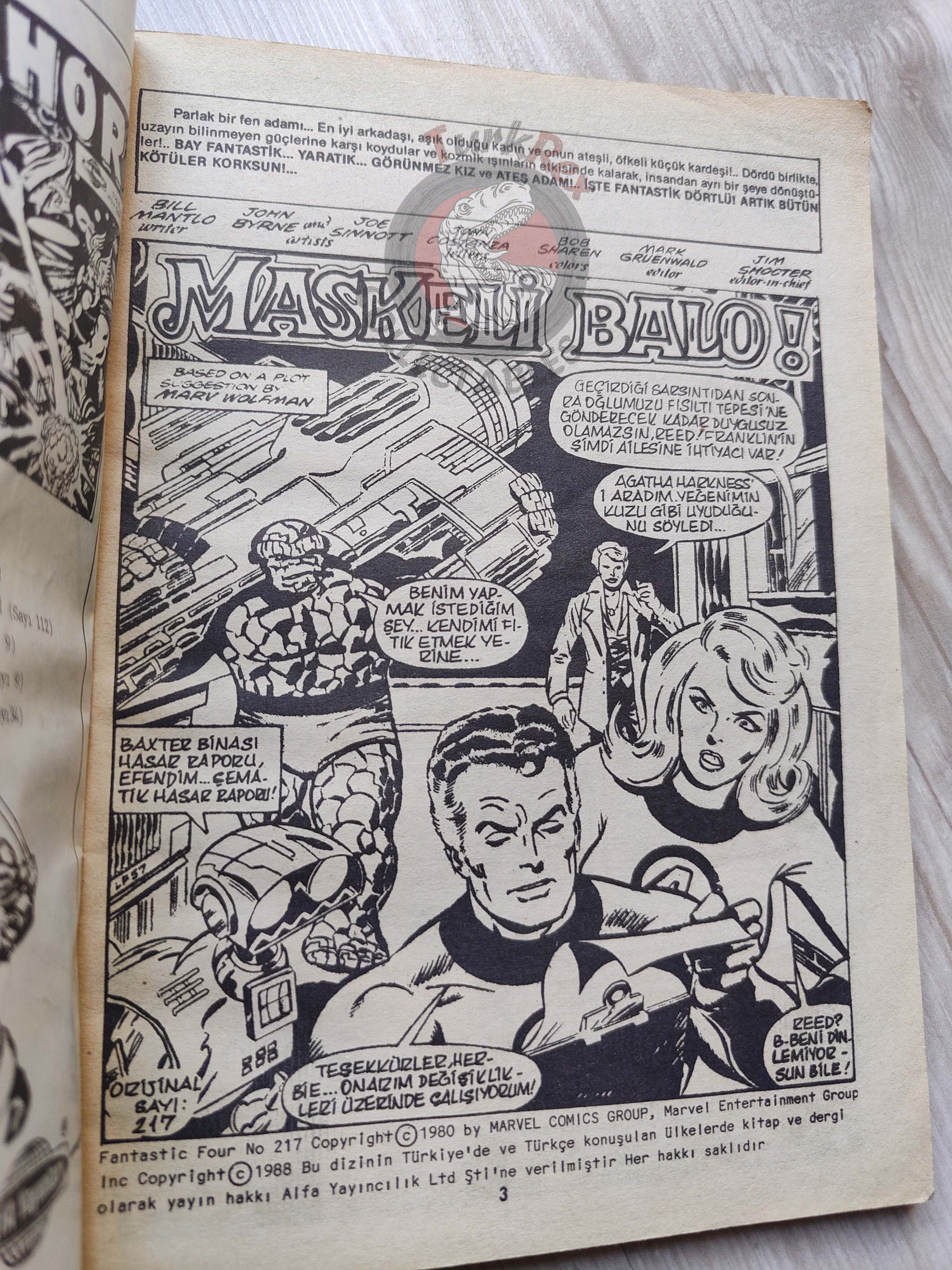 Fantastic Four #9 1988 Turkish Comic Turkey #217 #218 #219 #220 Spider-Man
