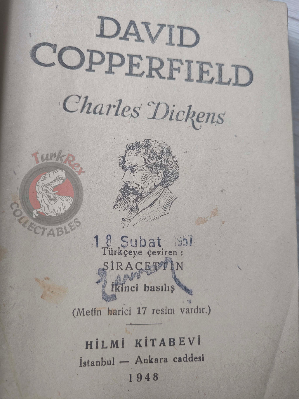 Charles Dickens –  David Copperfield 1948 1st Illustrated Turkish Book Turkey