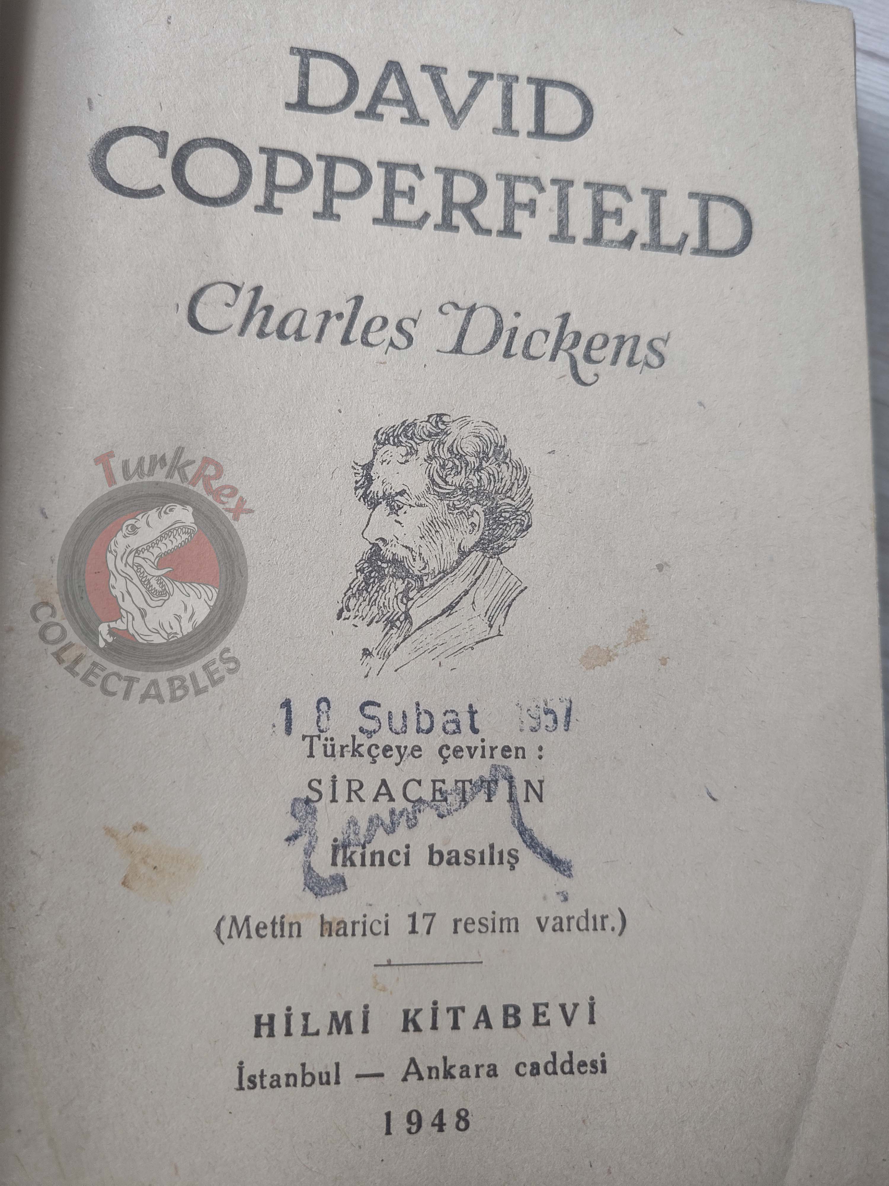 Charles Dickens –  David Copperfield 1948 1st Illustrated Turkish Book Turkey