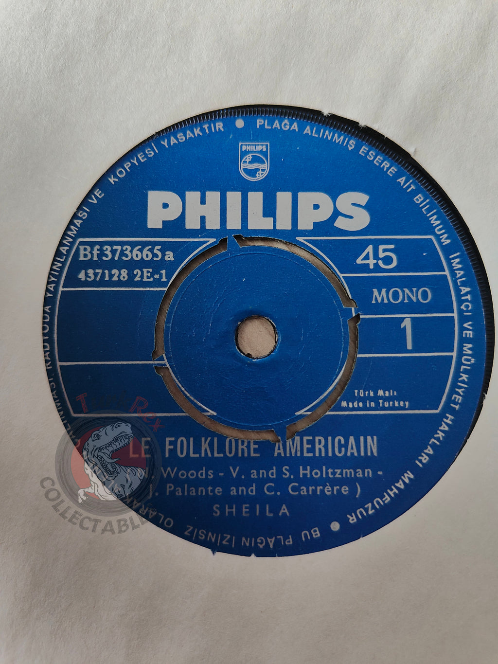 Sheila – Le Folklore Américain 7" Turkish Pressing Vinyl Turkey Edition