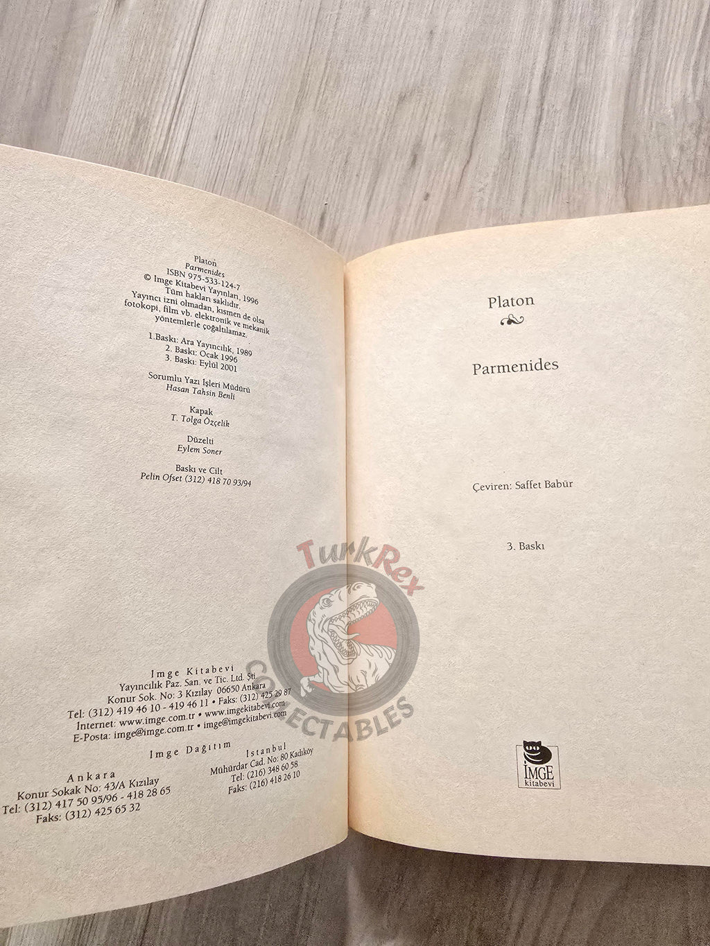 Plato – Parmenides 2001 Turkish Book Turkey