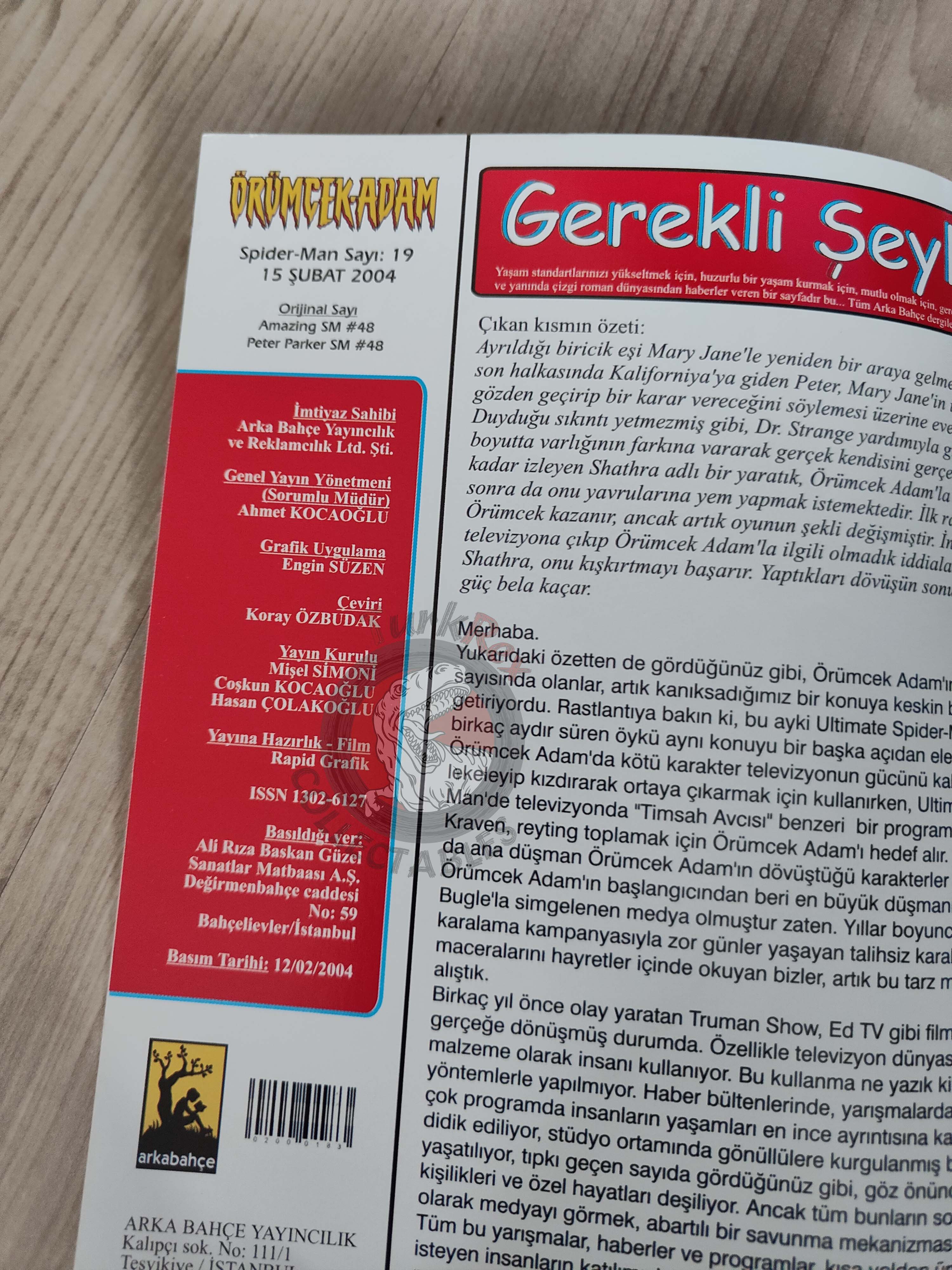 Spider-Man #19 2004 Turkish Comic Turkey The Amazing #48 Peter Parker #48
