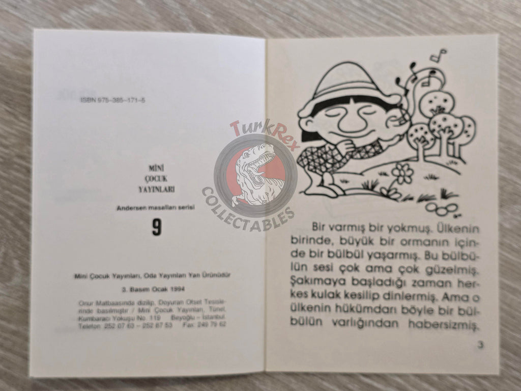 Hans Christian Andersen – The Nightingale 1994 Turkish Book Turkey Illustrated