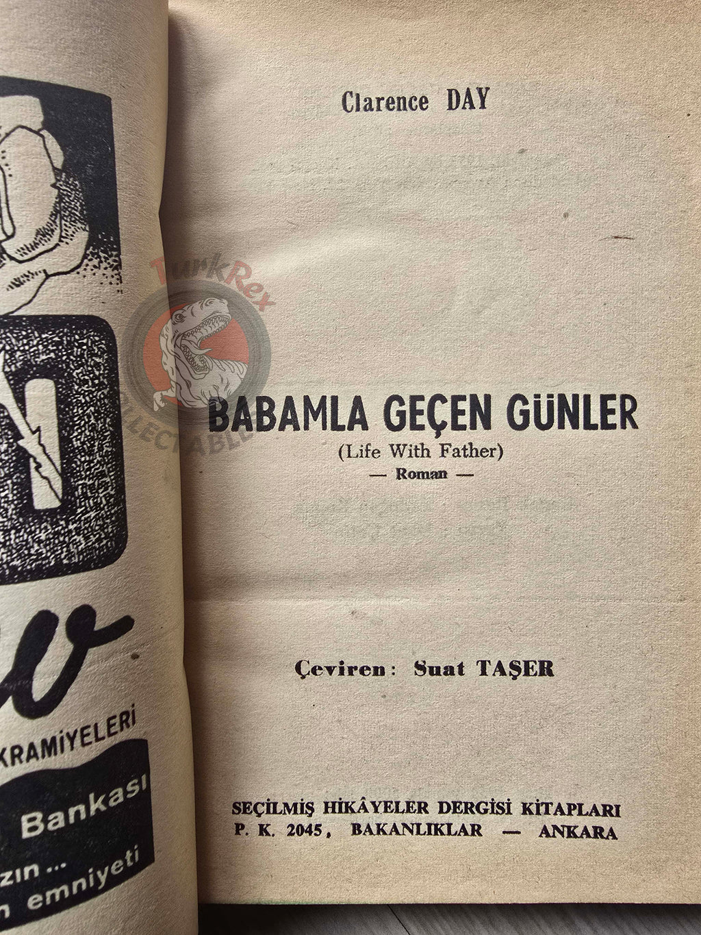 Clarence Day – Life With Father 1954 1st Turkish Book Turkey