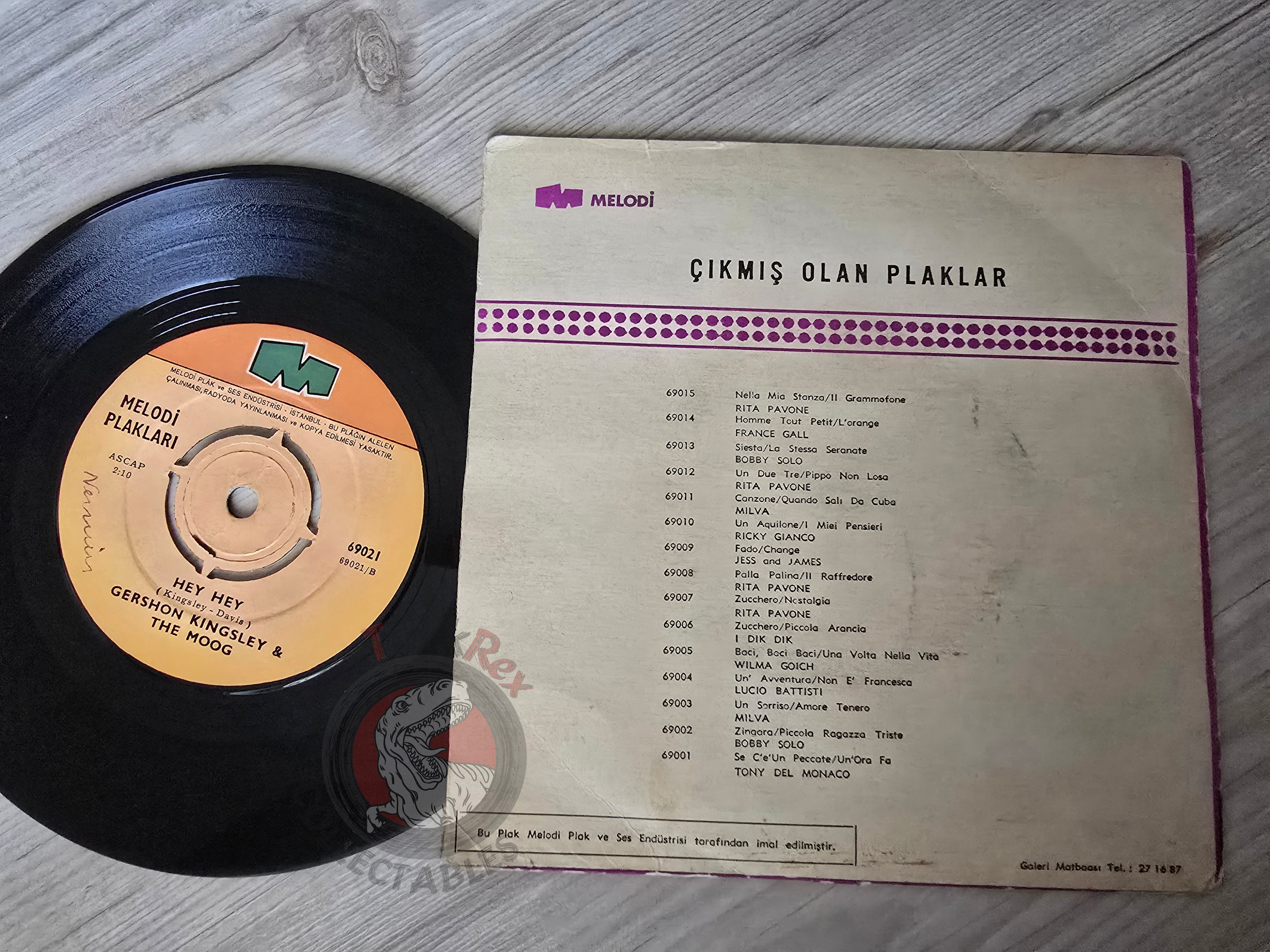 Gershon Kingsley & The Moog – Beethoven / Hey Hey 7" Turkish Pressing Vinyl Turkey Edition