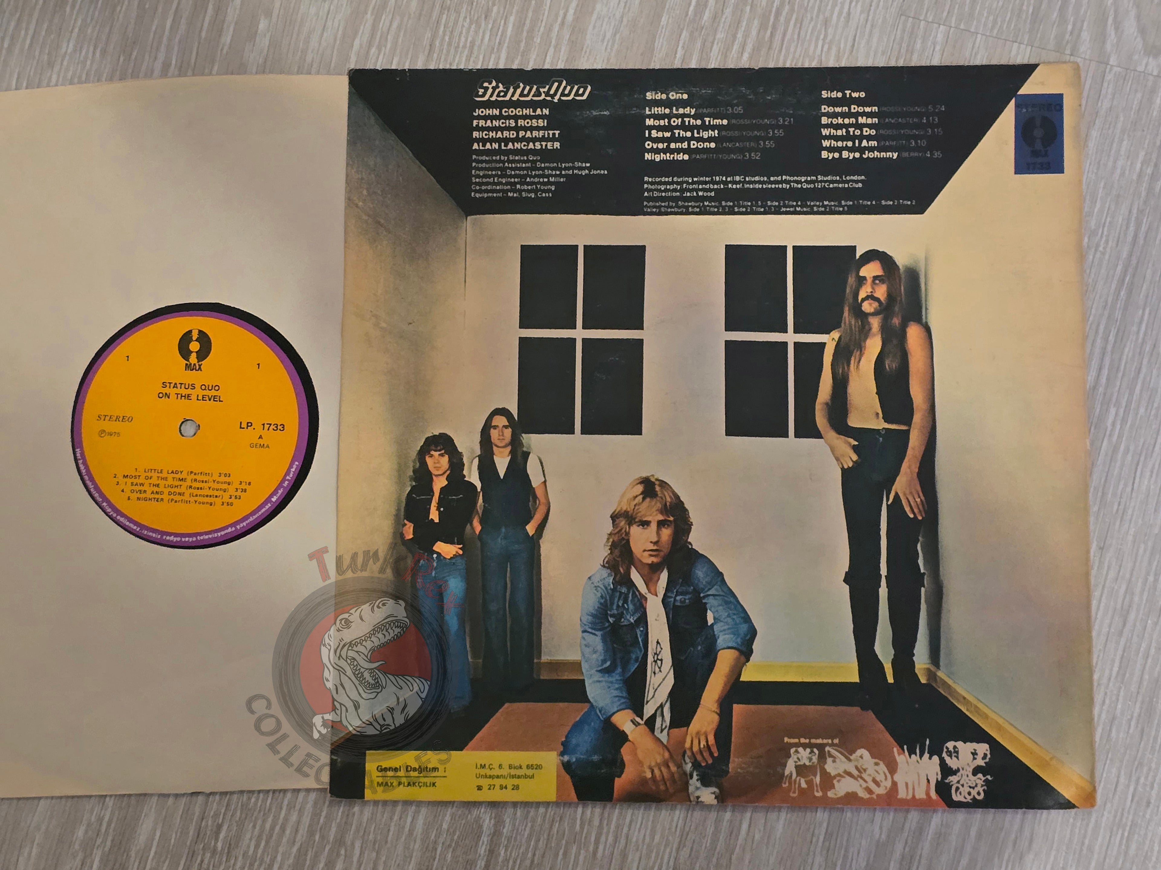 Status Quo – On The Level Turkish Pressing Vinyl Turkey Edition