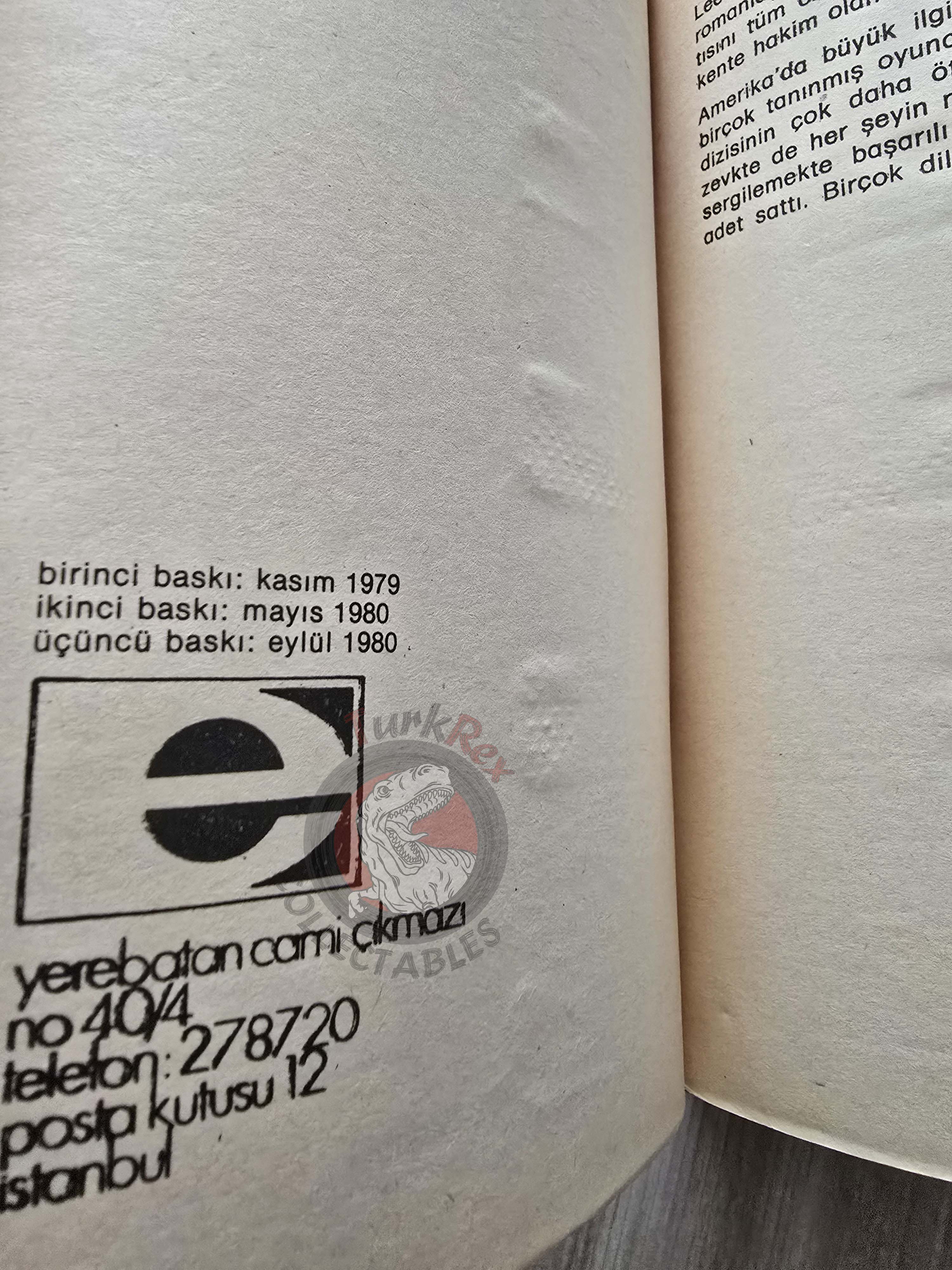 Lee Raintree – Dallas 1 1980 Turkish Book Turkey Tv Series