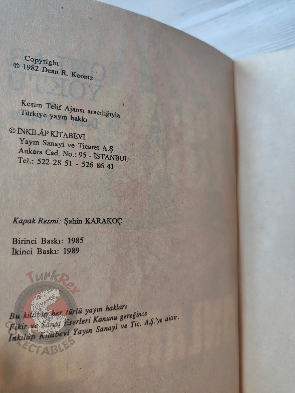 Dean R. Koontz – Twilight Eyes 1989 Turkish Book Turkey