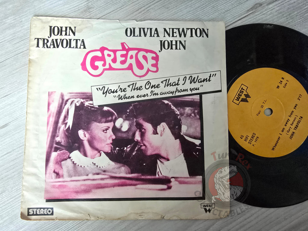 Grease John Travolta & Olivia Newton John – You're The One That I Want 7" Turkish Pressing Vinyl Turkey Edition