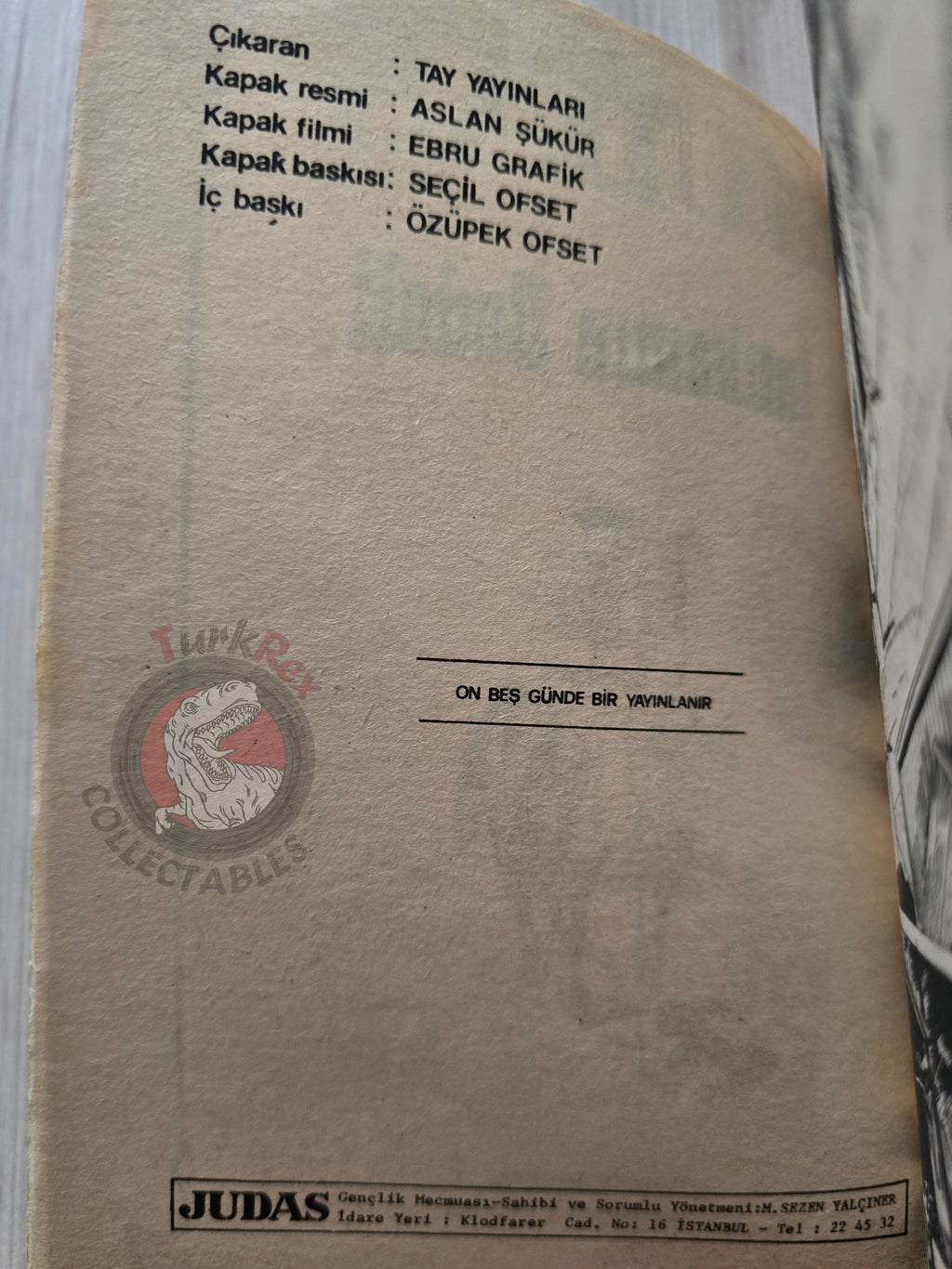 Judas #7 Turkish Edition Comic Turkey Bounty killer #7