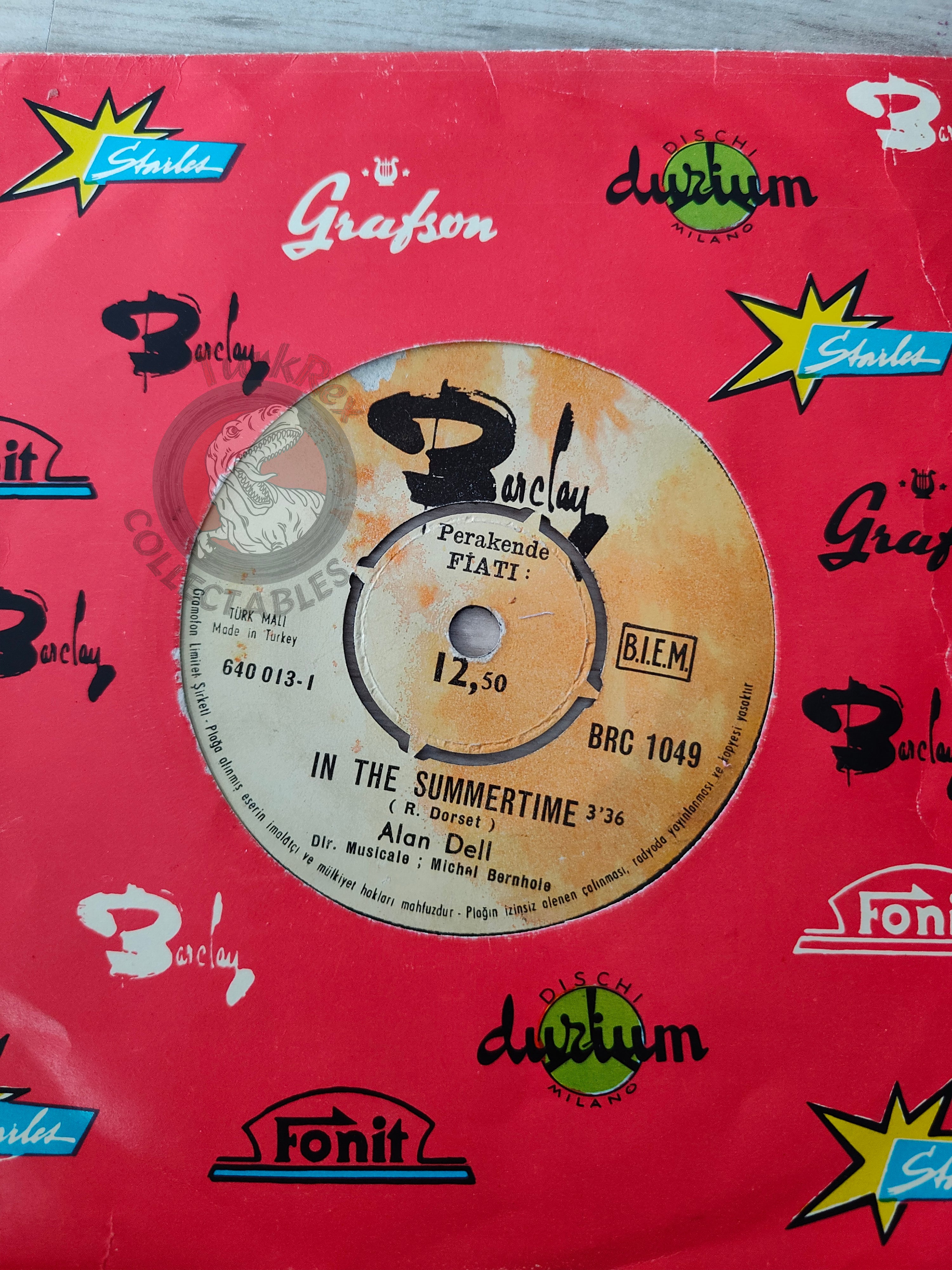 Alan Dell – Sympathy 7" Turkish Pressing Vinyl Turkey Edition