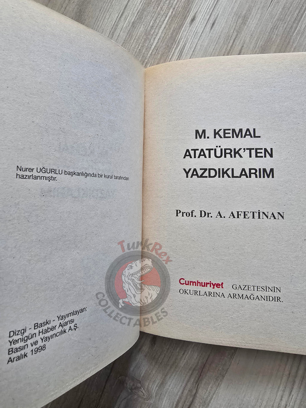 Afet İnan – What I Wrote from M. Kemal Atatürk 1998 Turkish Book Turkey