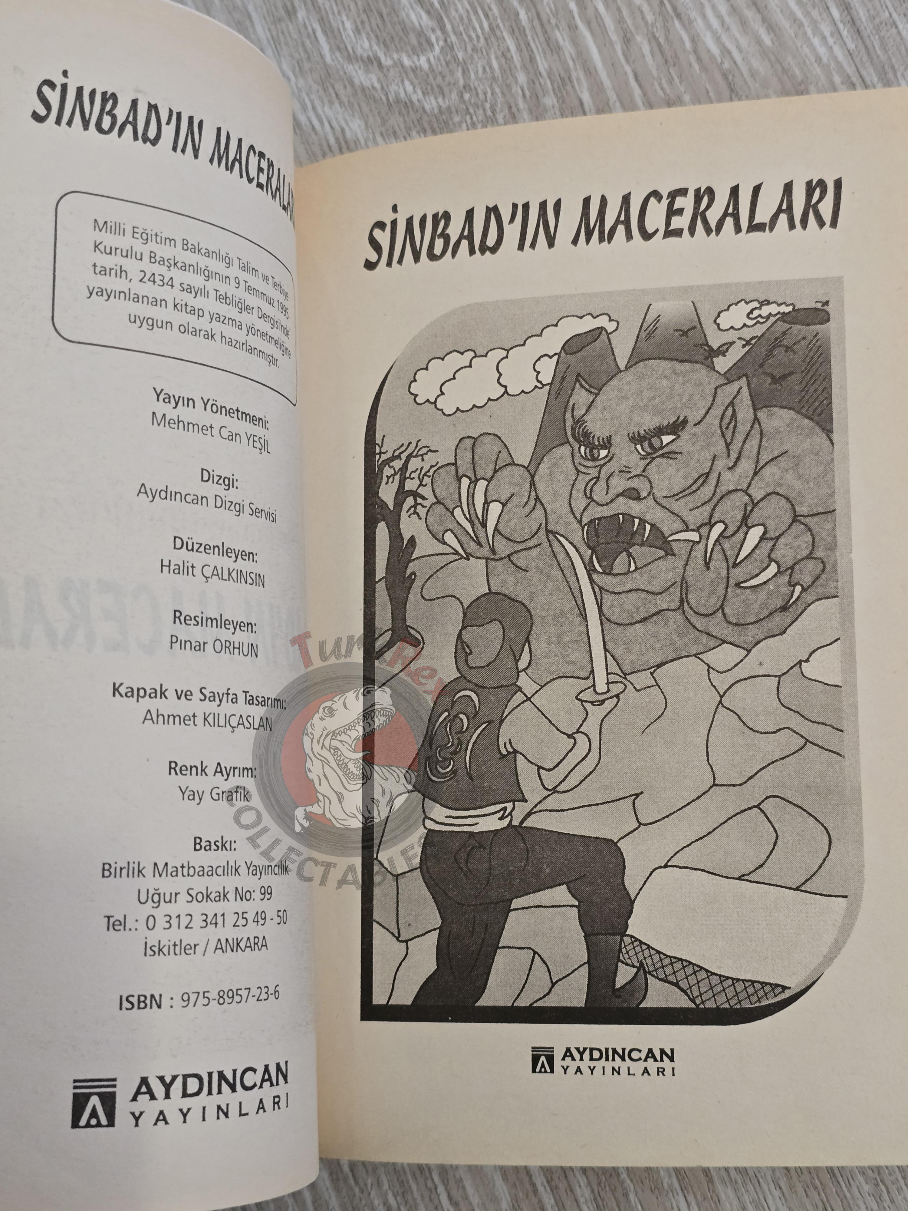 Sinbad the Sailor 1996 Turkish Book Turkey 1001 Nights Illustrated
