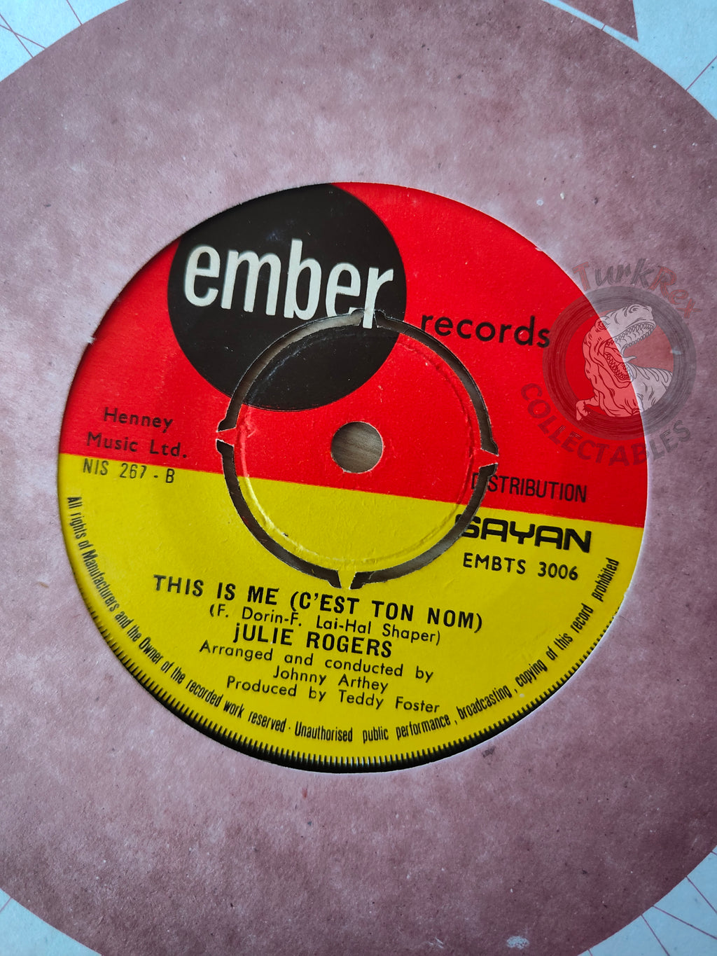 Julie Rogers – Almost Close To You  7" Turkish Pressing Vinyl Turkey Edition