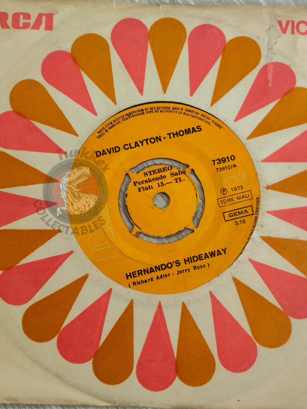 David Clayton-Thomas – Hernando's Hideaway 7" Turkish Pressing Vinyl Turkey Edition