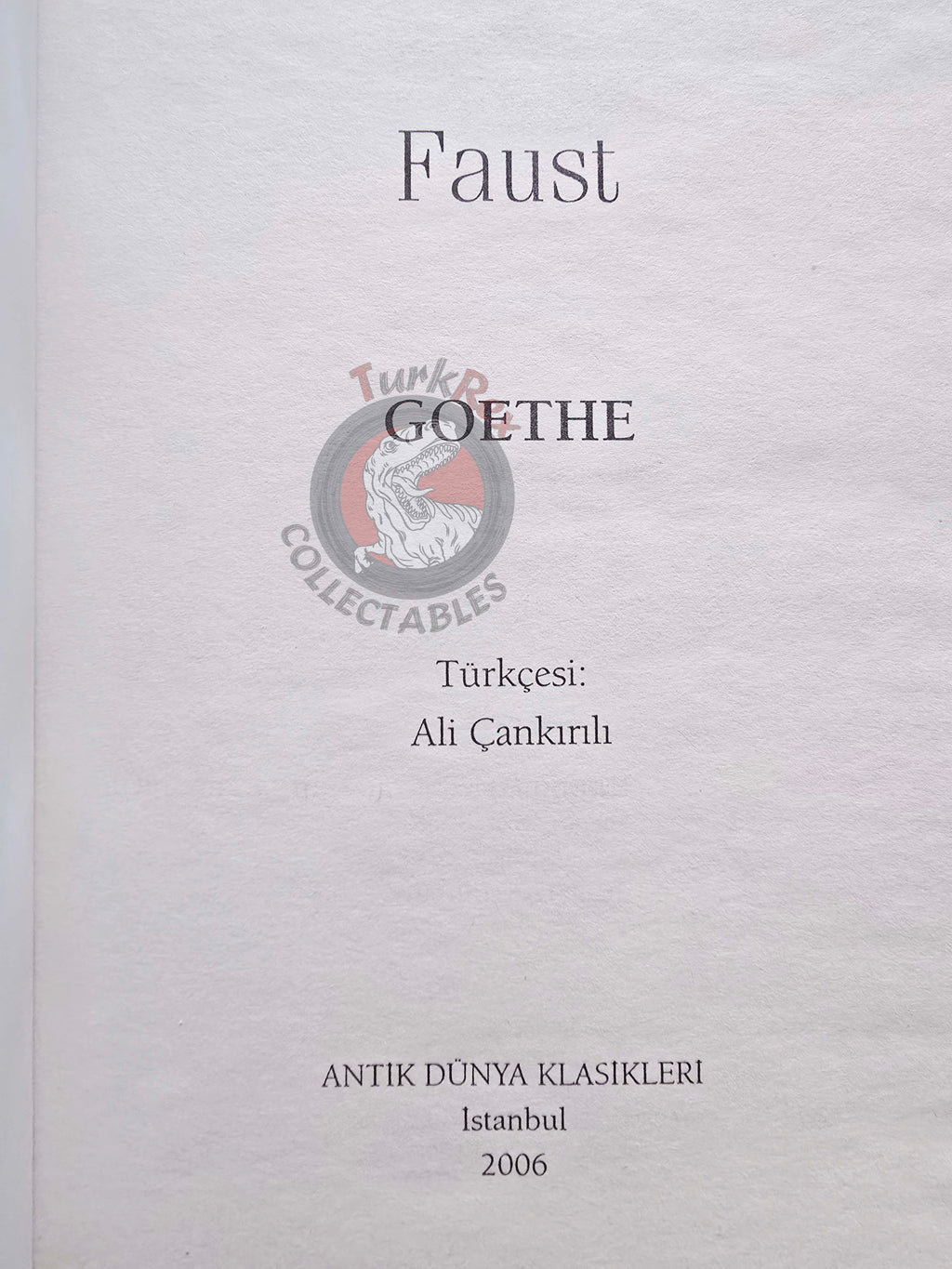 Johann Wolfgang von Goethe – Faust 2006 Turkish Book Turkey