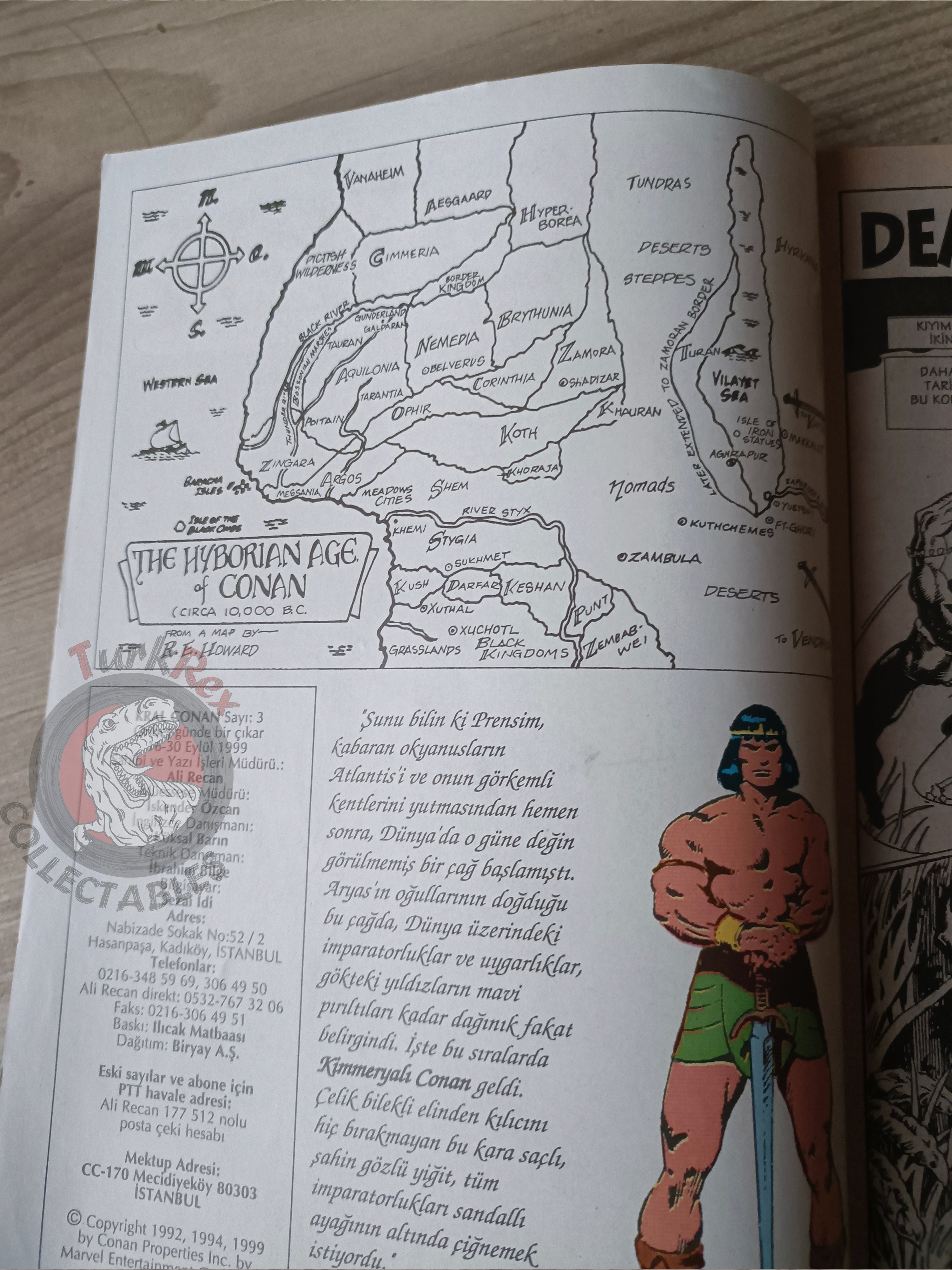 Kral Conan #3 The Savage Sword of #201 #47 Turkish Comic Turkey #201