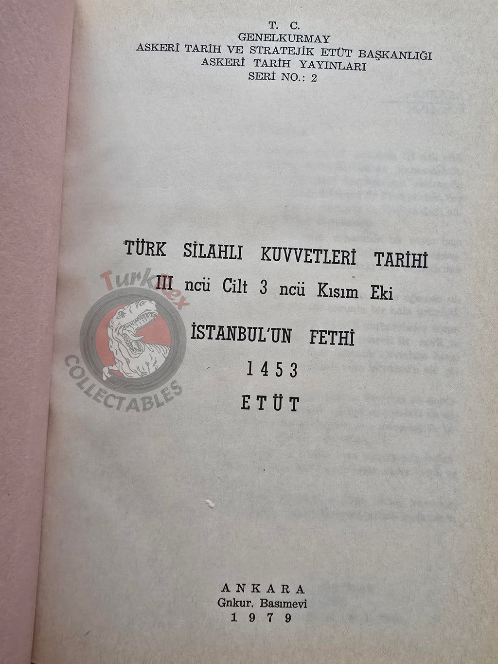 Conquest of Istanbul 1453 HC 1979 Turkish Book Military Ottoman Empire Maps