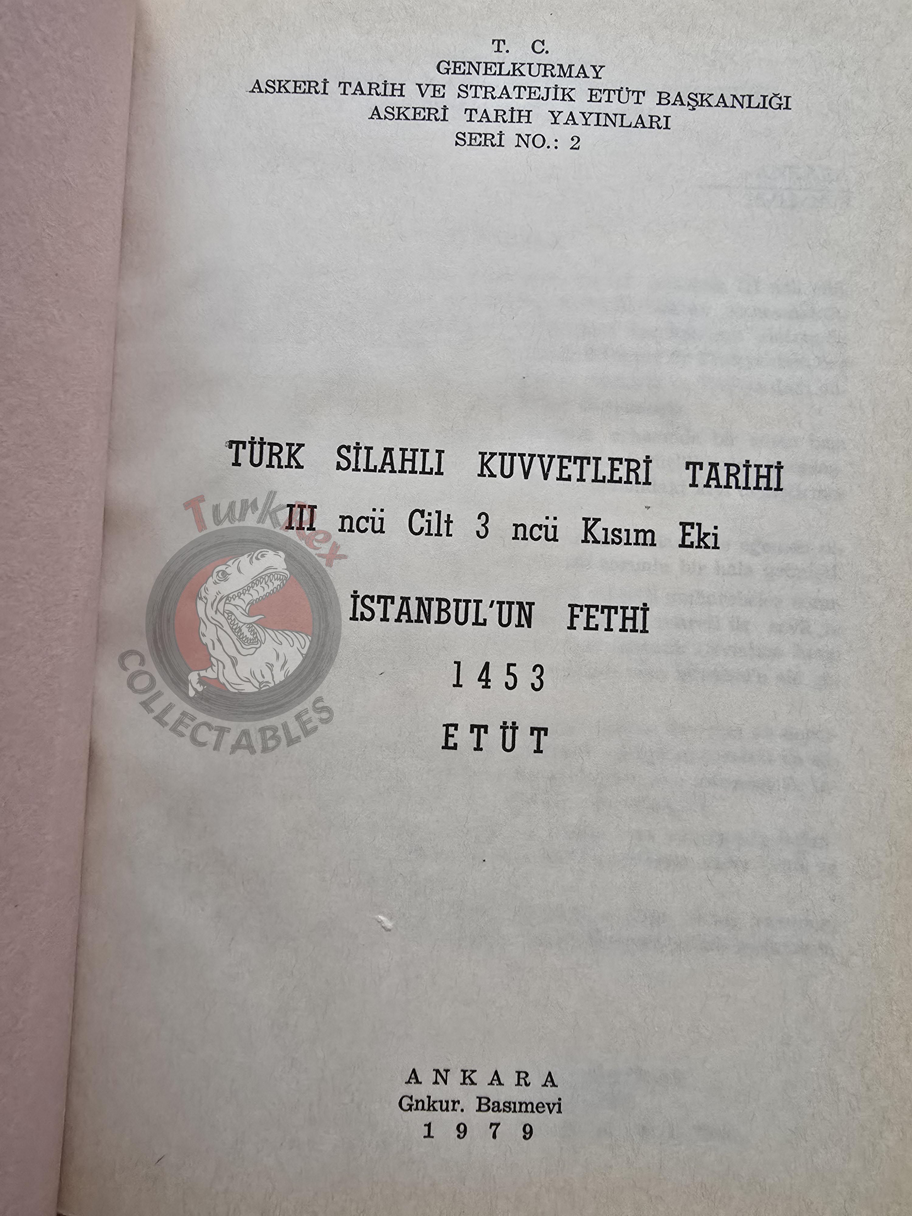 Conquest of Istanbul 1453 HC 1979 Turkish Book Military Ottoman Empire Maps