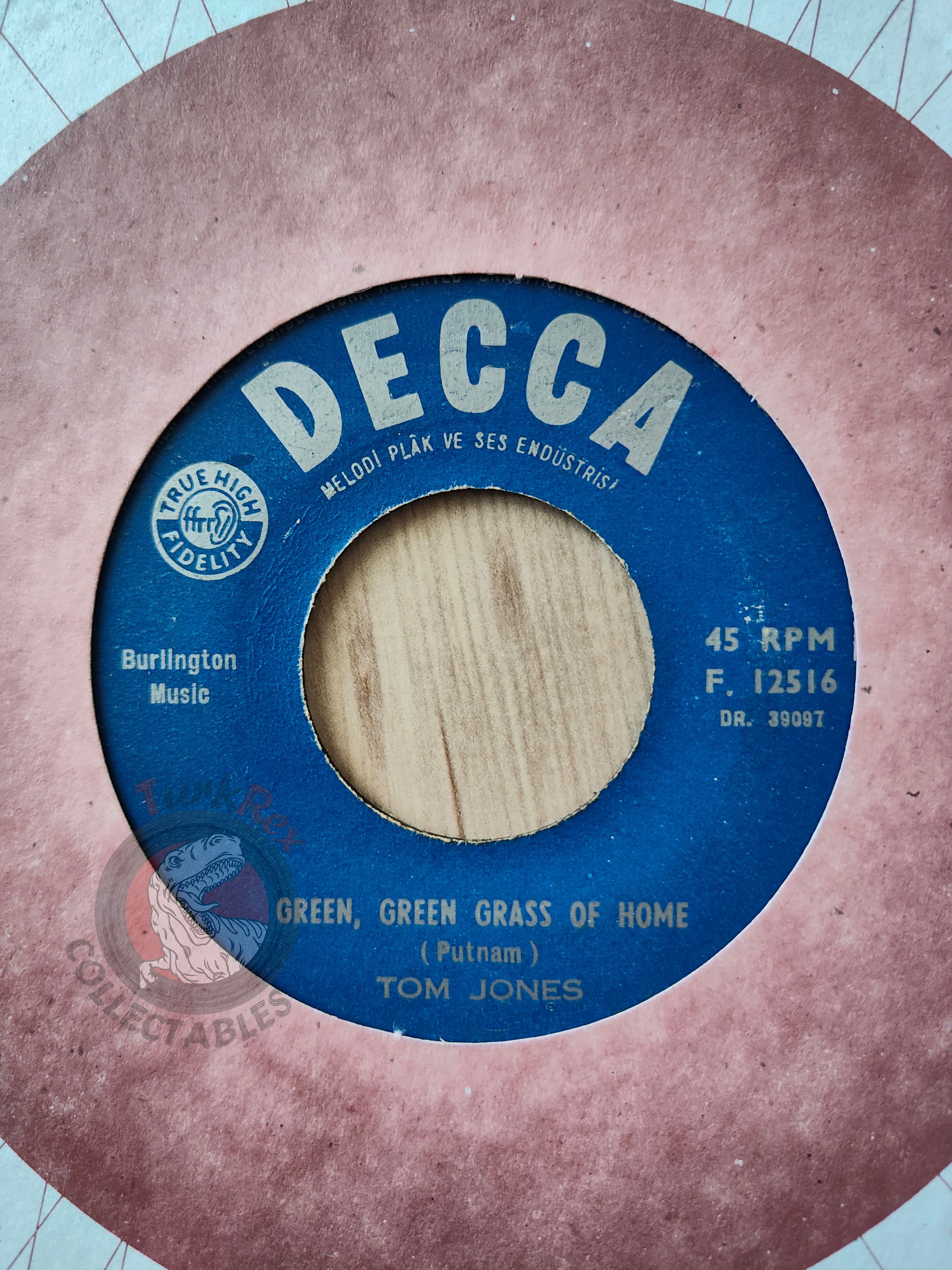 Tom Jones – Green, Green Grass Of Home 7" Turkish Pressing Vinyl Turkey Edition