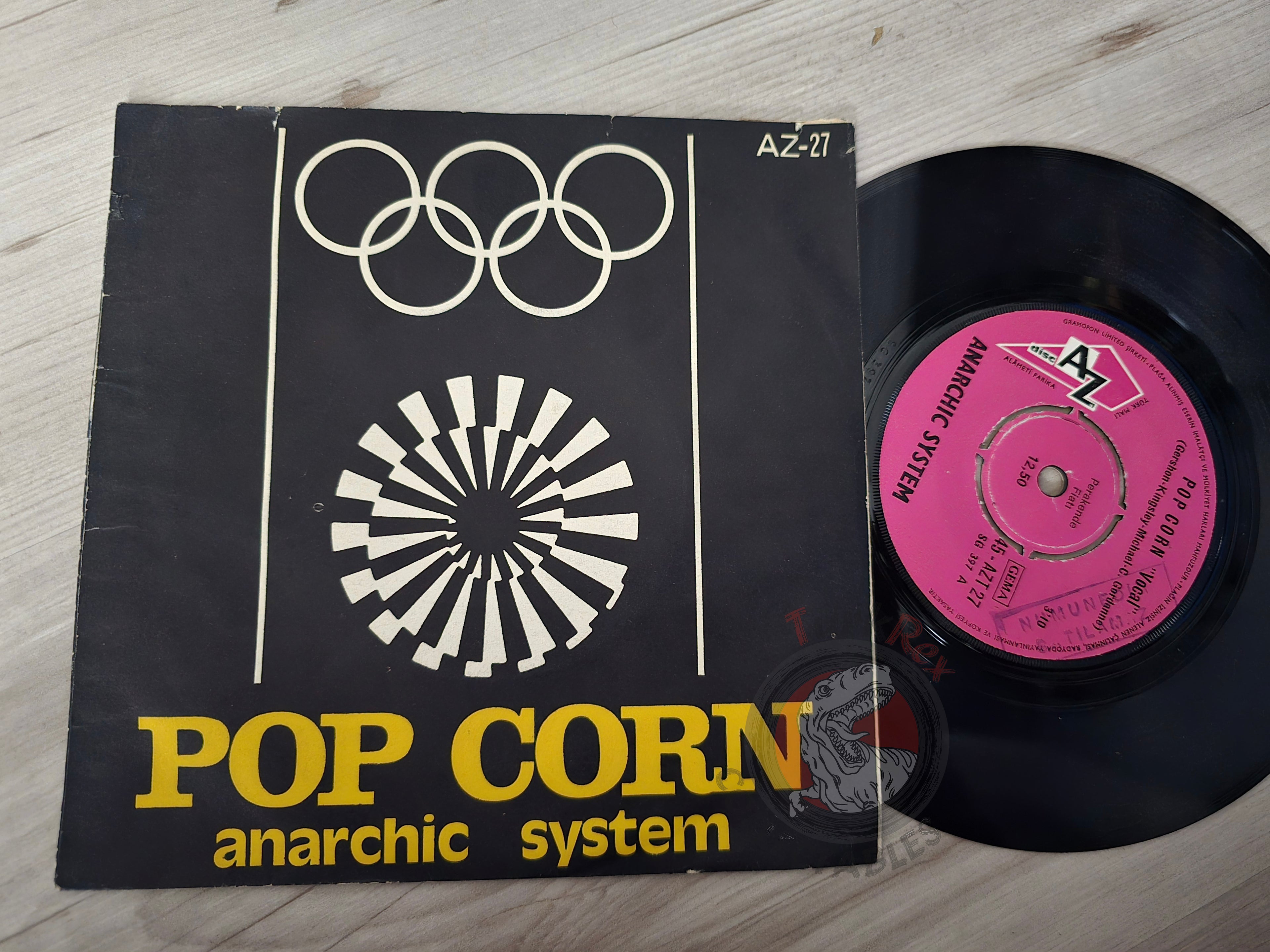 Anarchic System – Pop Corn 7" Turkish Pressing Vinyl Turkey Edition Promo