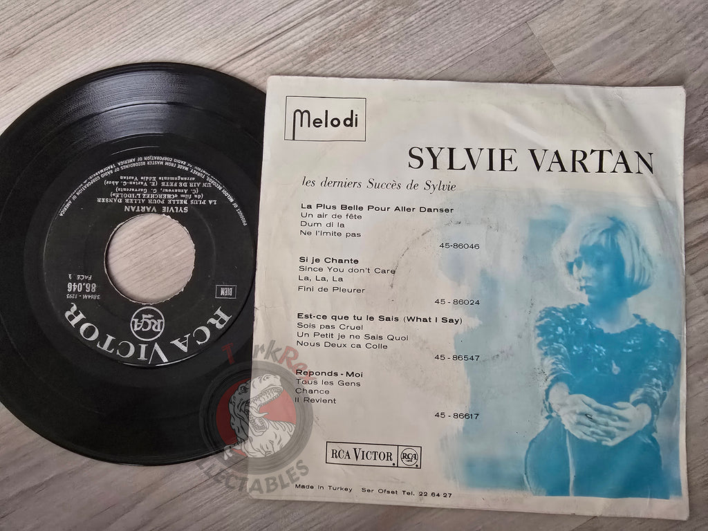 Sylvie Vartan – La Plus Belle Pour Aller Danser 7" Turkish Pressing Vinyl Turkey Edition
