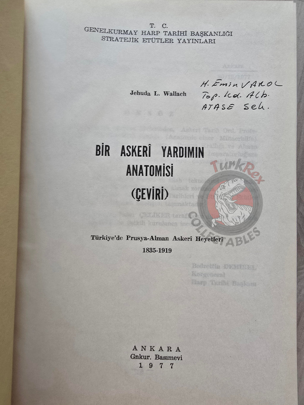 Jehuda L. Wallach – Anatomy of a Military Aid 1977 Turkish Book Military Ottoman Empire Maps