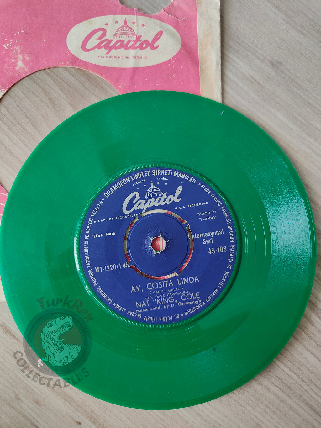 Nat King Cole – Ay, Cosita Linda 7" Green Turkish Pressing Vinyl Turkey Edition