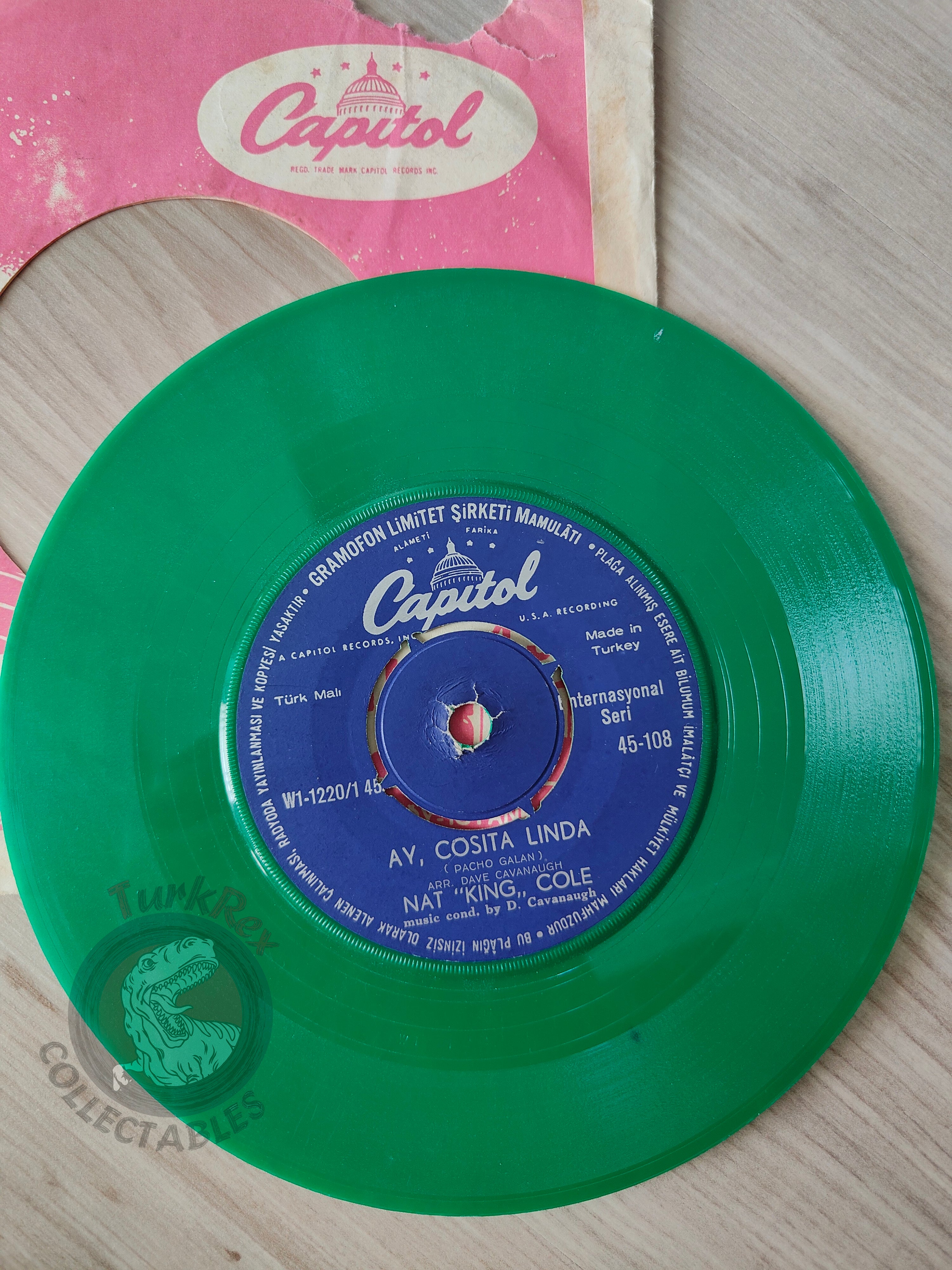 Nat King Cole – Ay, Cosita Linda 7" Green Turkish Pressing Vinyl Turkey Edition