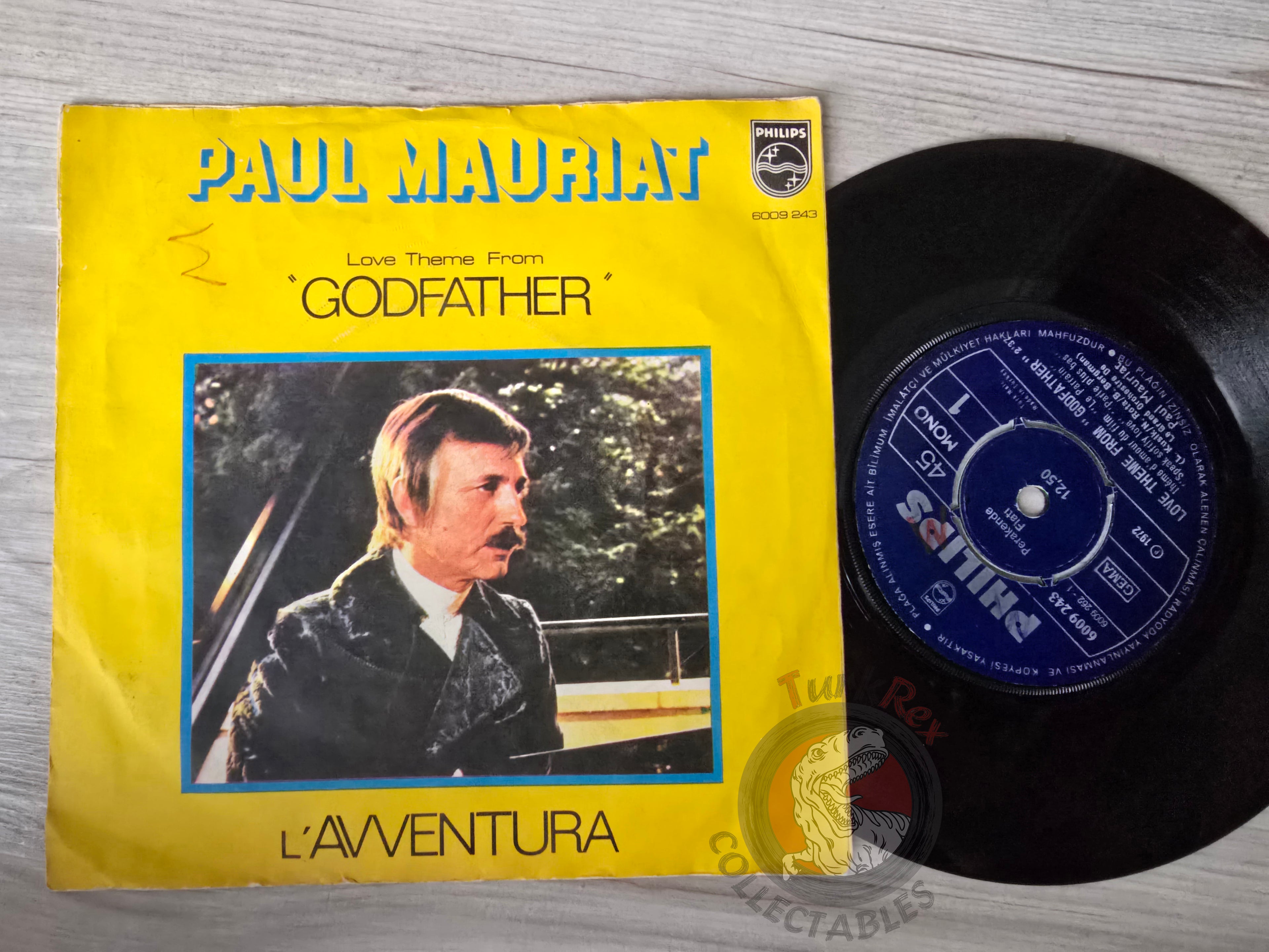 Paul Mauriat – Love Theme From Godfather 7" Turkish Pressing Vinyl Turkey Edition