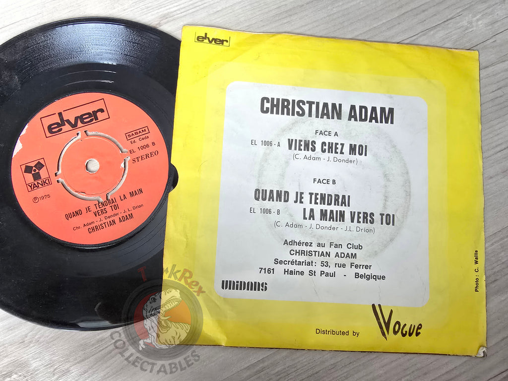 Christian Adam – Viens Chez Moi 7" Turkish Pressing Vinyl Turkey Edition