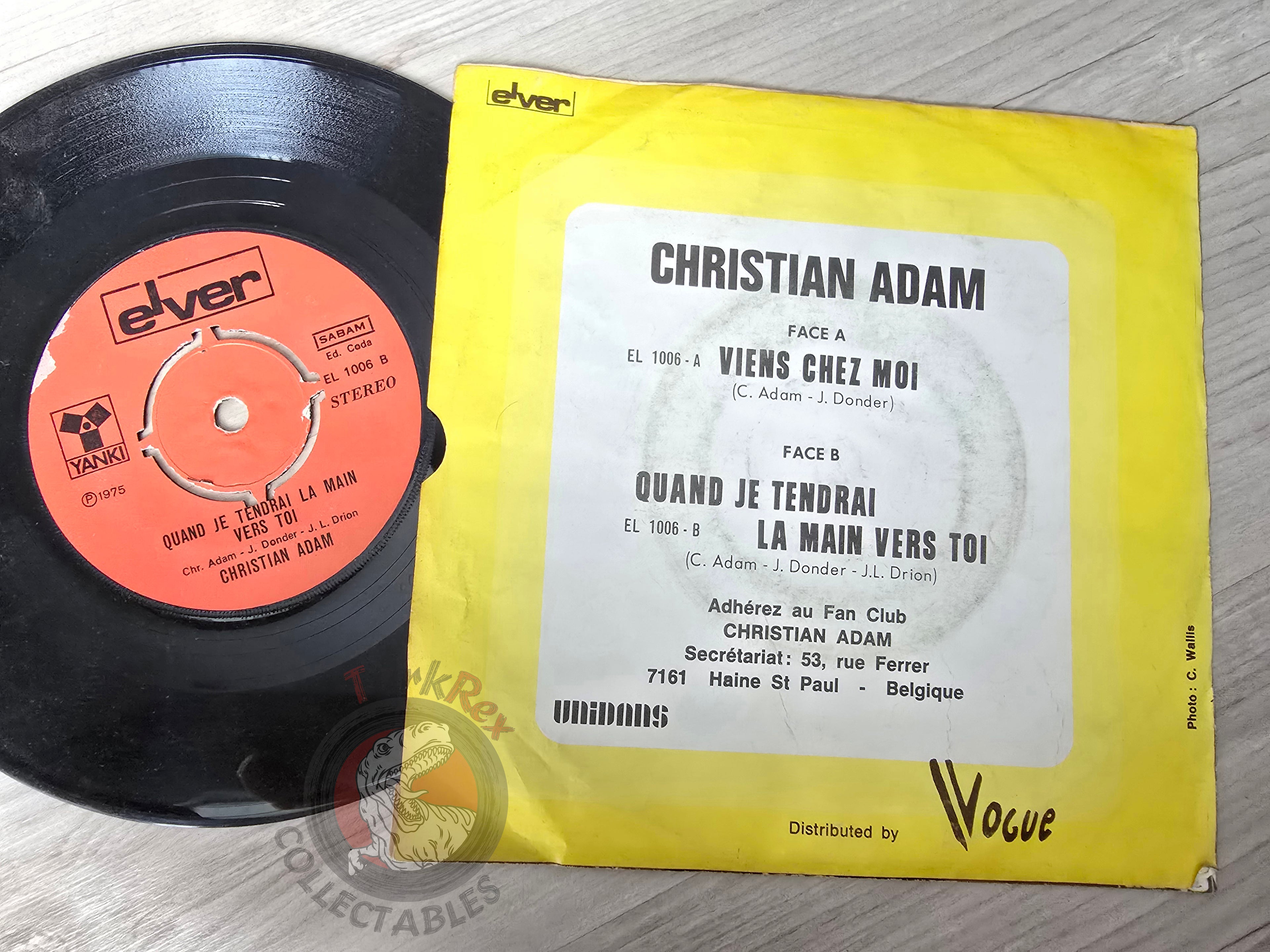 Christian Adam – Viens Chez Moi 7" Turkish Pressing Vinyl Turkey Edition