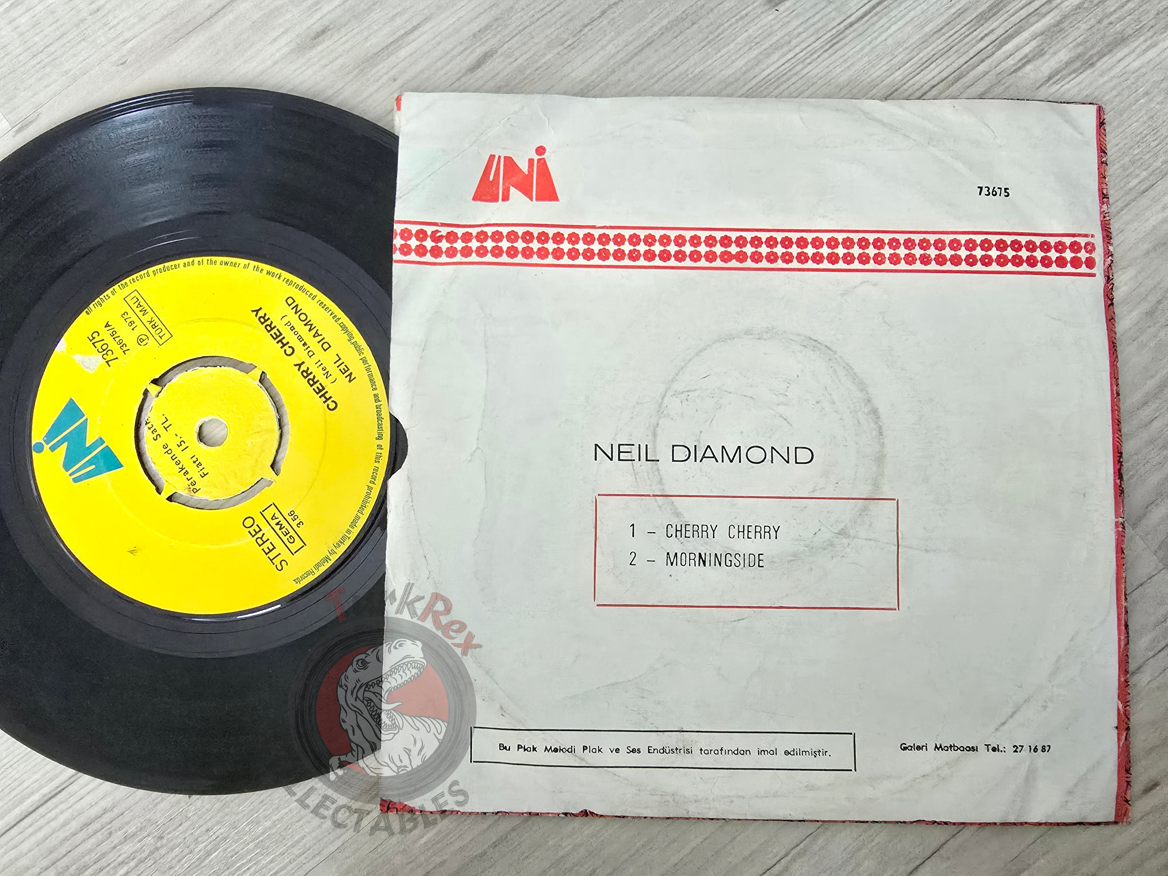 Neil Diamond – Cherry, Cherry 7" Turkish Pressing Vinyl Turkey Edition